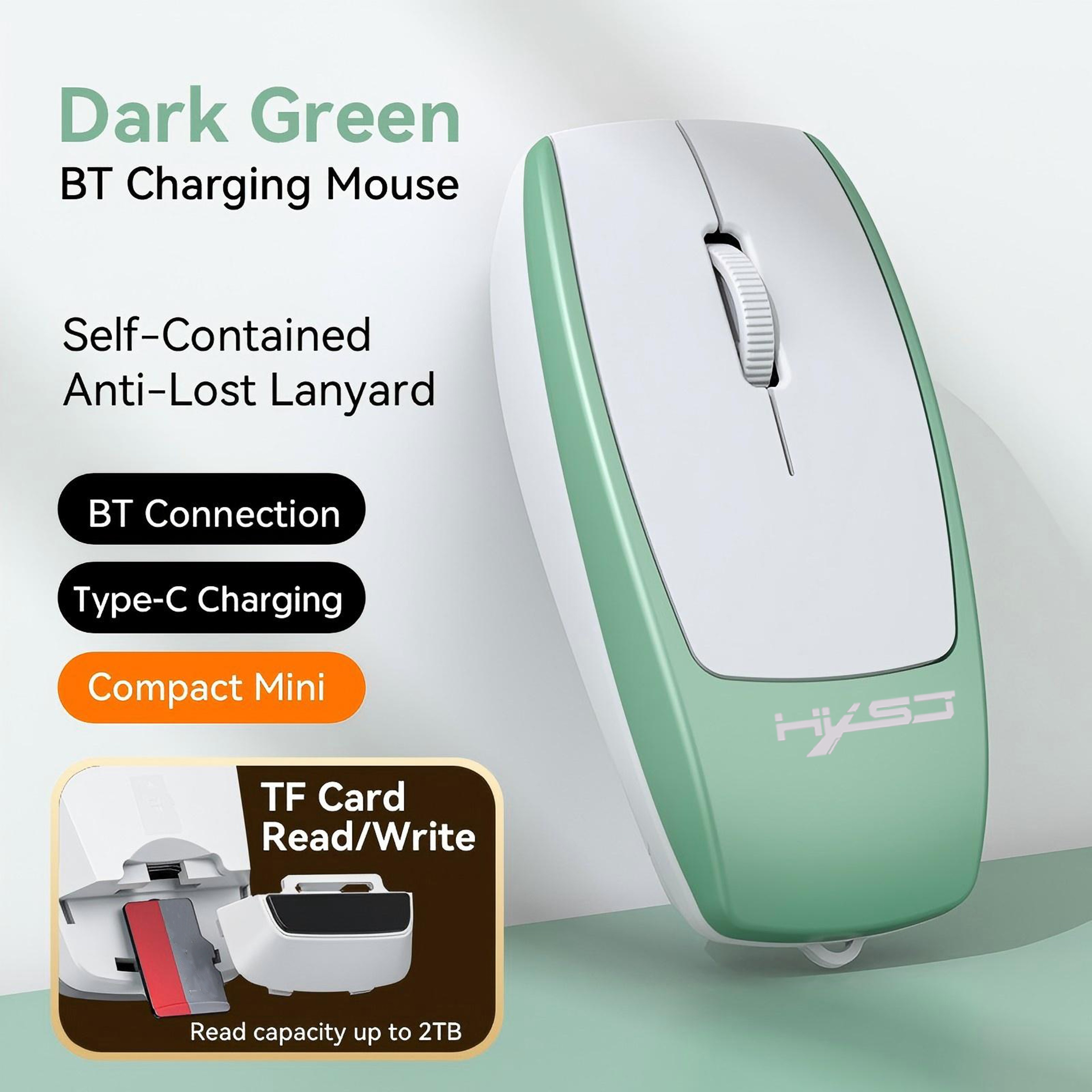 Rechargeable Bluetooth Wireless Mouse With Silent Click  Adjustable DPI For Laptop Tablet  Phone 6