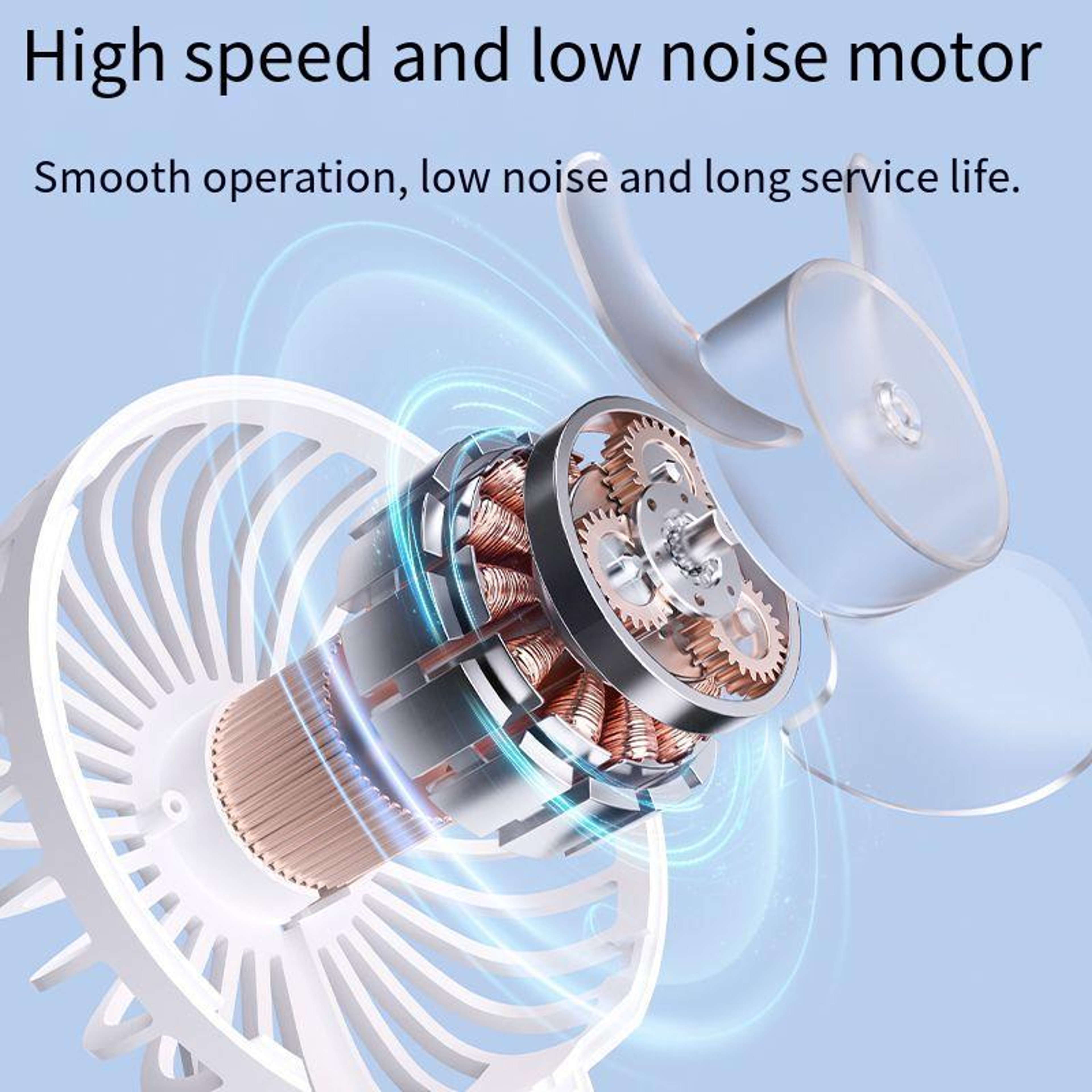 Portable Handheld Fan with LCD Display Speed Rechargeable Mini Desk Fan – view 2