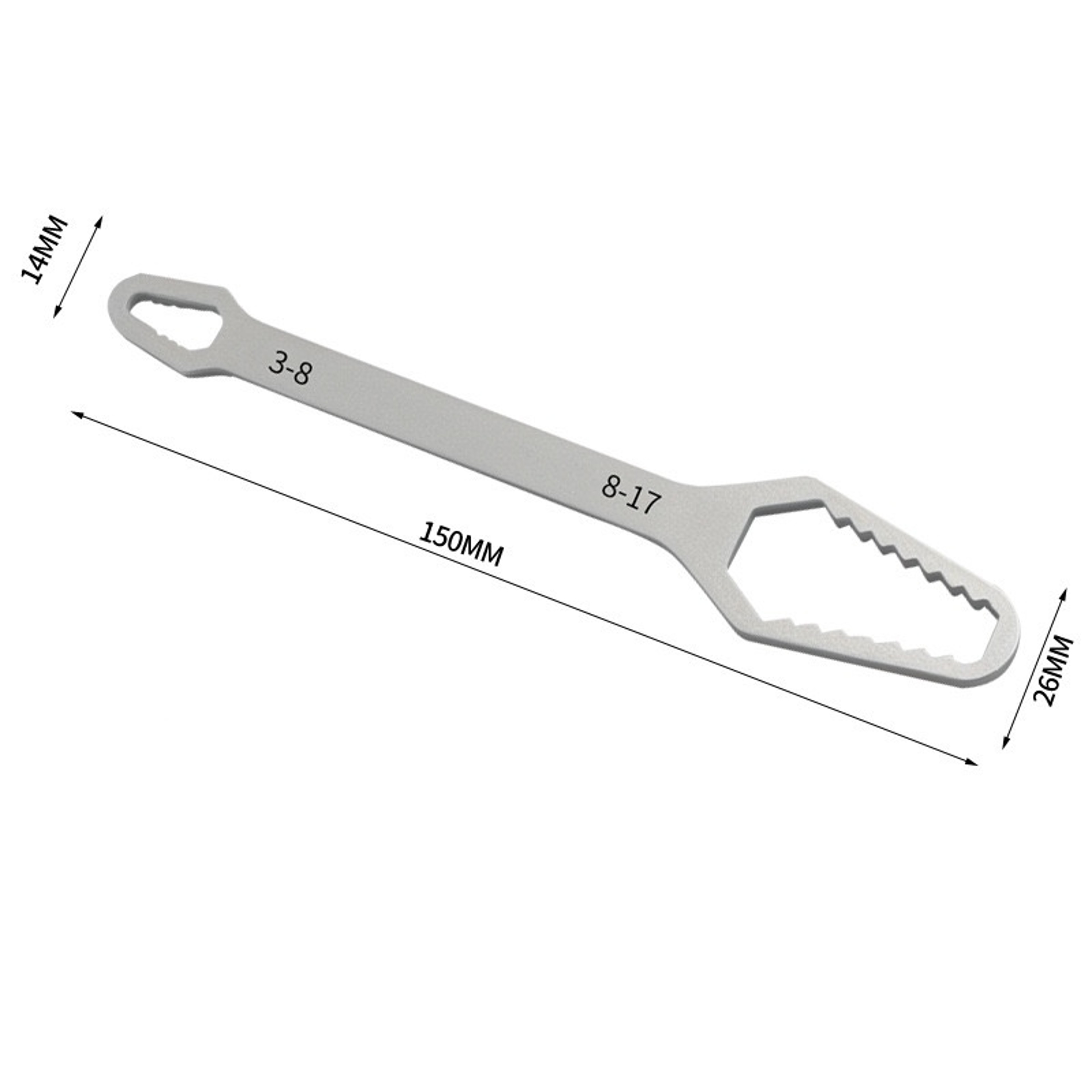 Universal Self Tightening Wrench Double End Adjustable Spanner For Home  Auto Repair 7