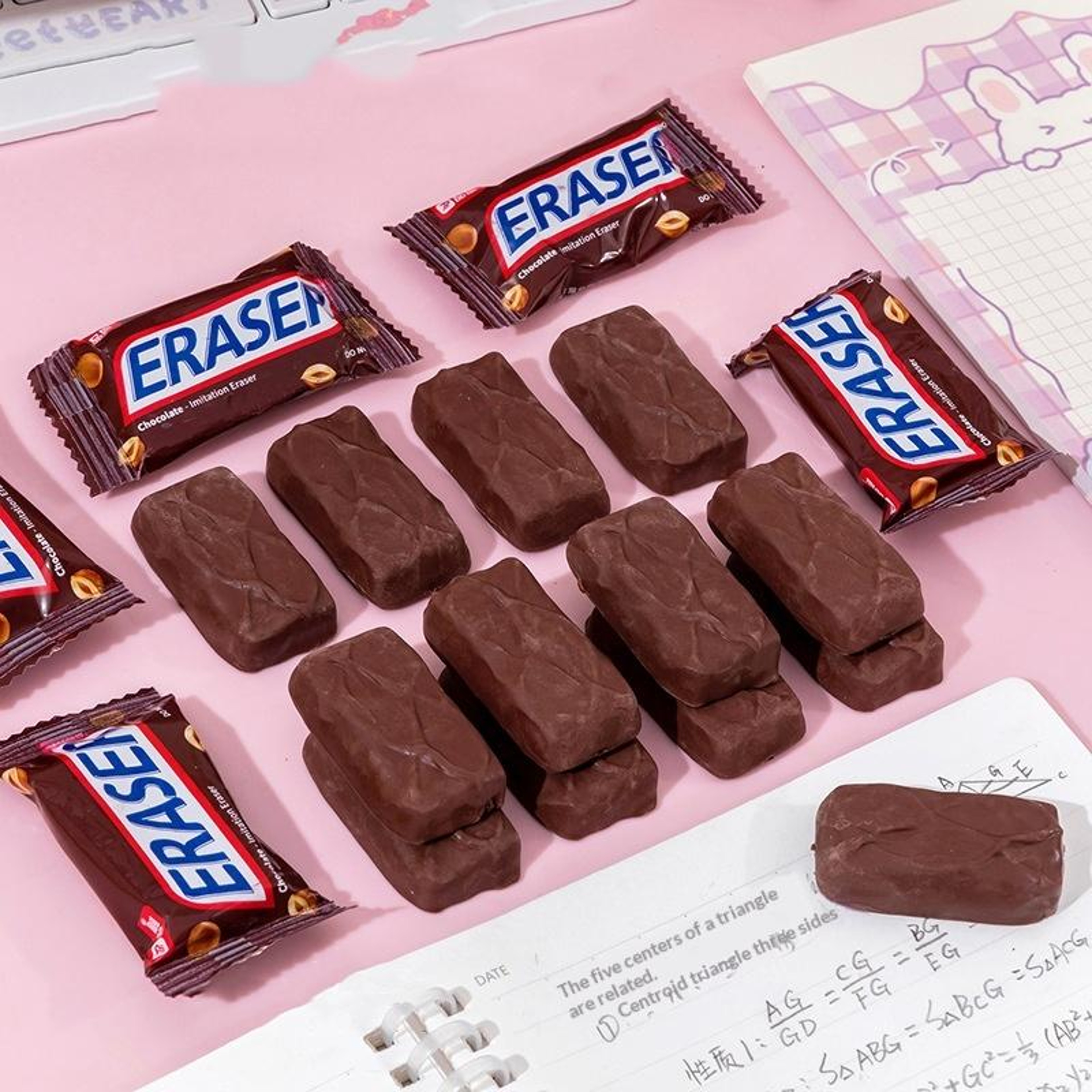 Creative Chocolate Shaped Eraser for Kids with back to school backpack School Stationery Gift Set – view 1