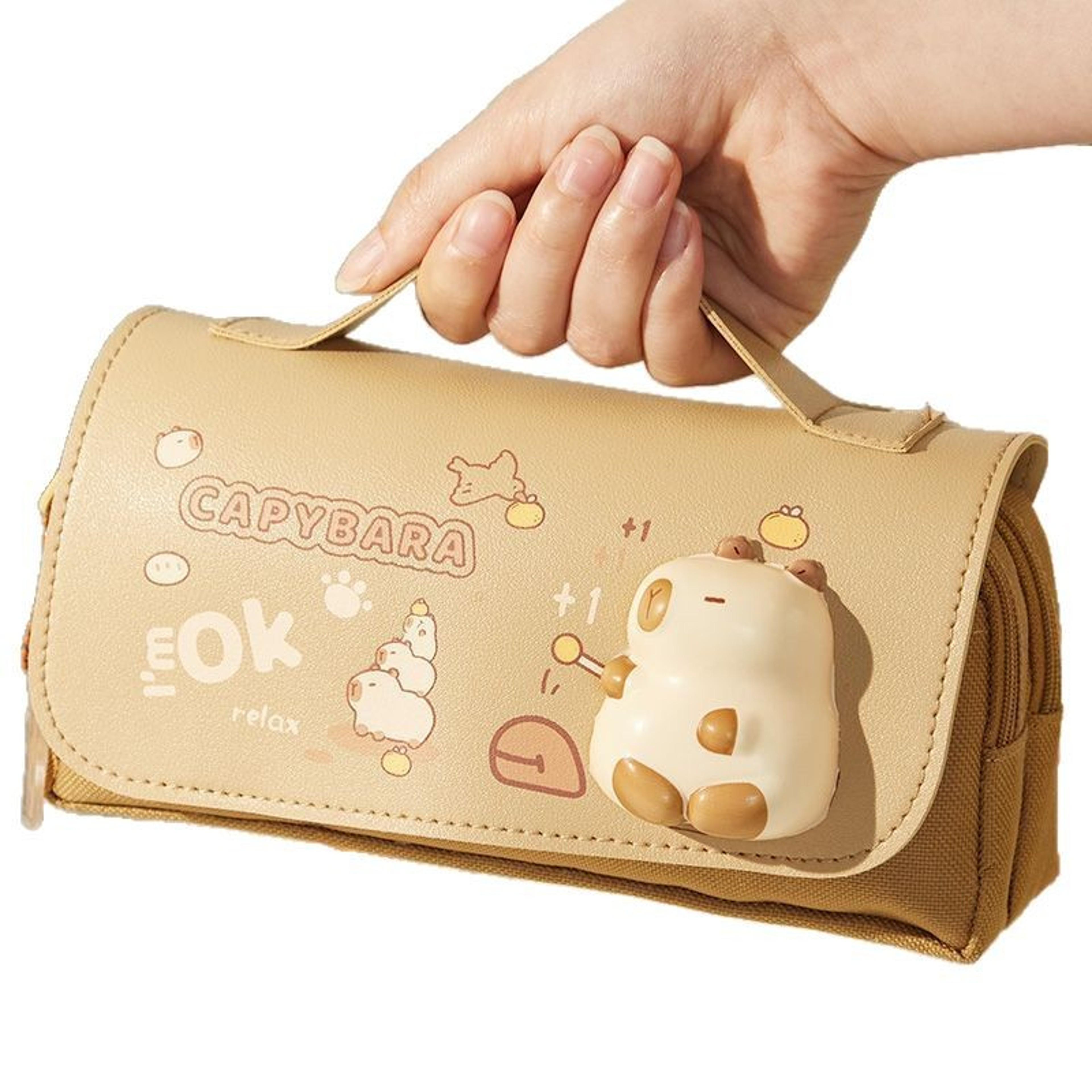 Sakura Back To School Backpack PU Leather Pencil Case Cute Kawaii Stationery Organizer 1