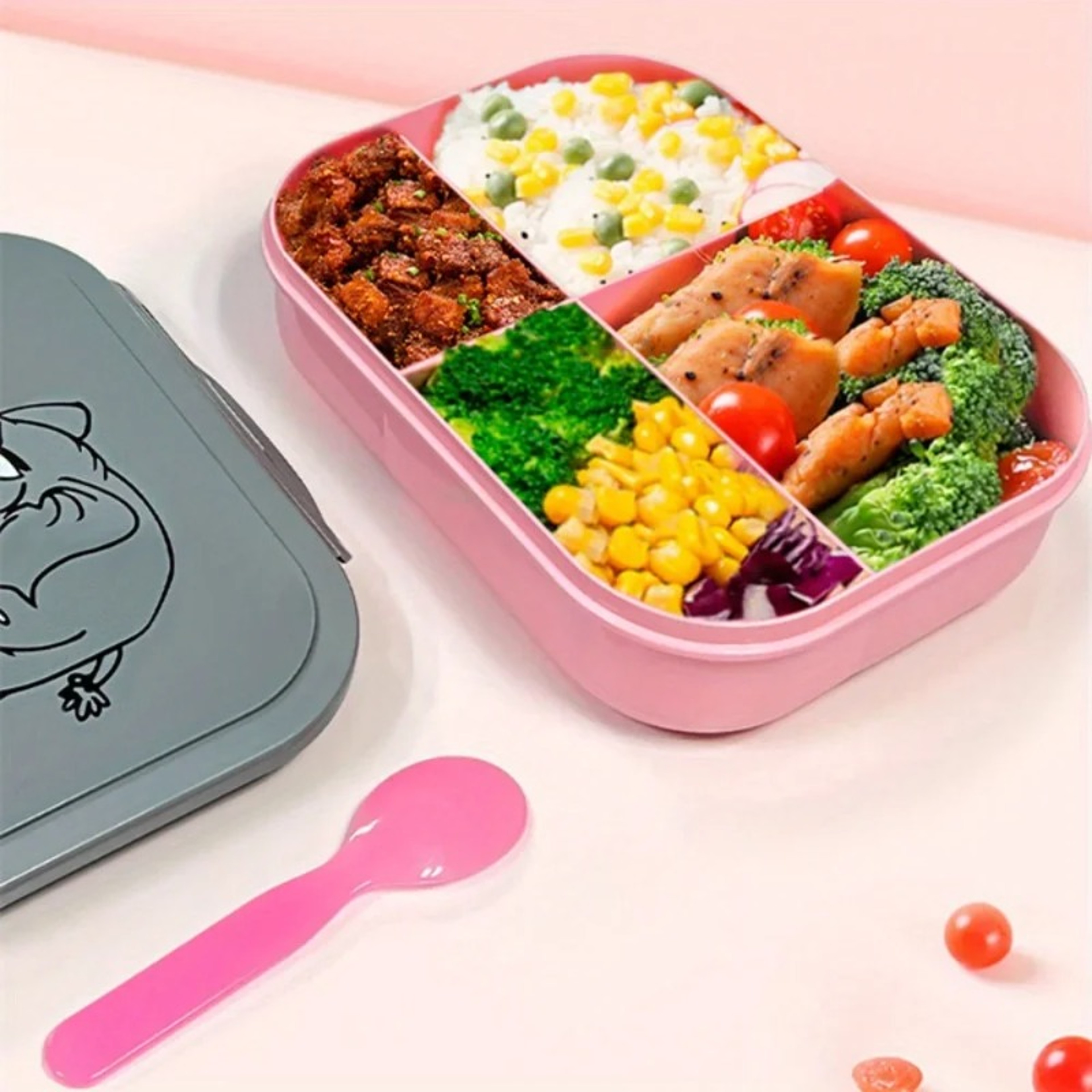 Kids Lunch Box Set With Water Bottle For School Back To School Backpack Food Grade PP Bento Lunch B 5