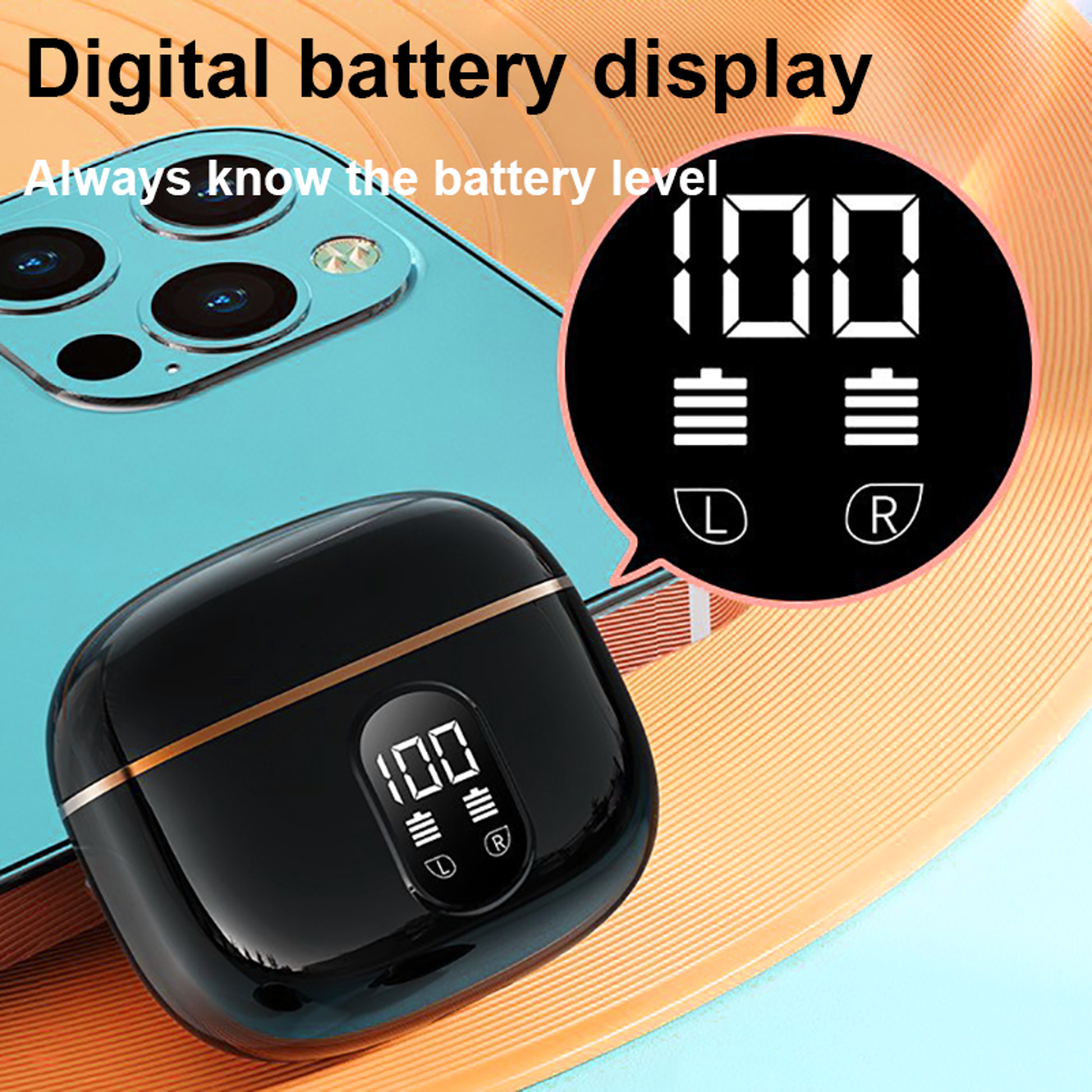 Plus Bluetooth Earbuds With HiFi Stereo Sound  Wireless Charging Case 4