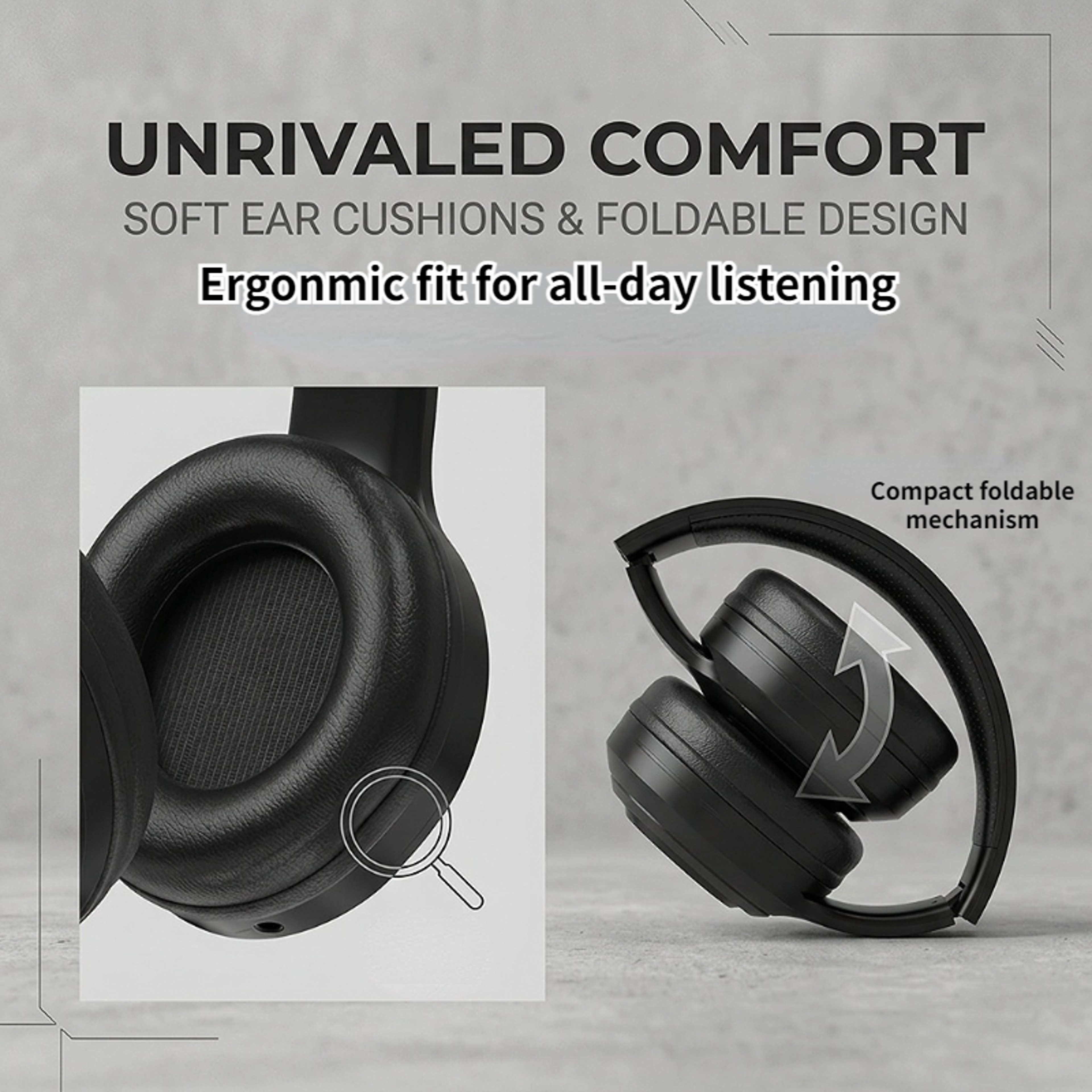 Bluetooth Headphones HiFi Stereo Wireless Gaming Headset With Noise Reduction 4