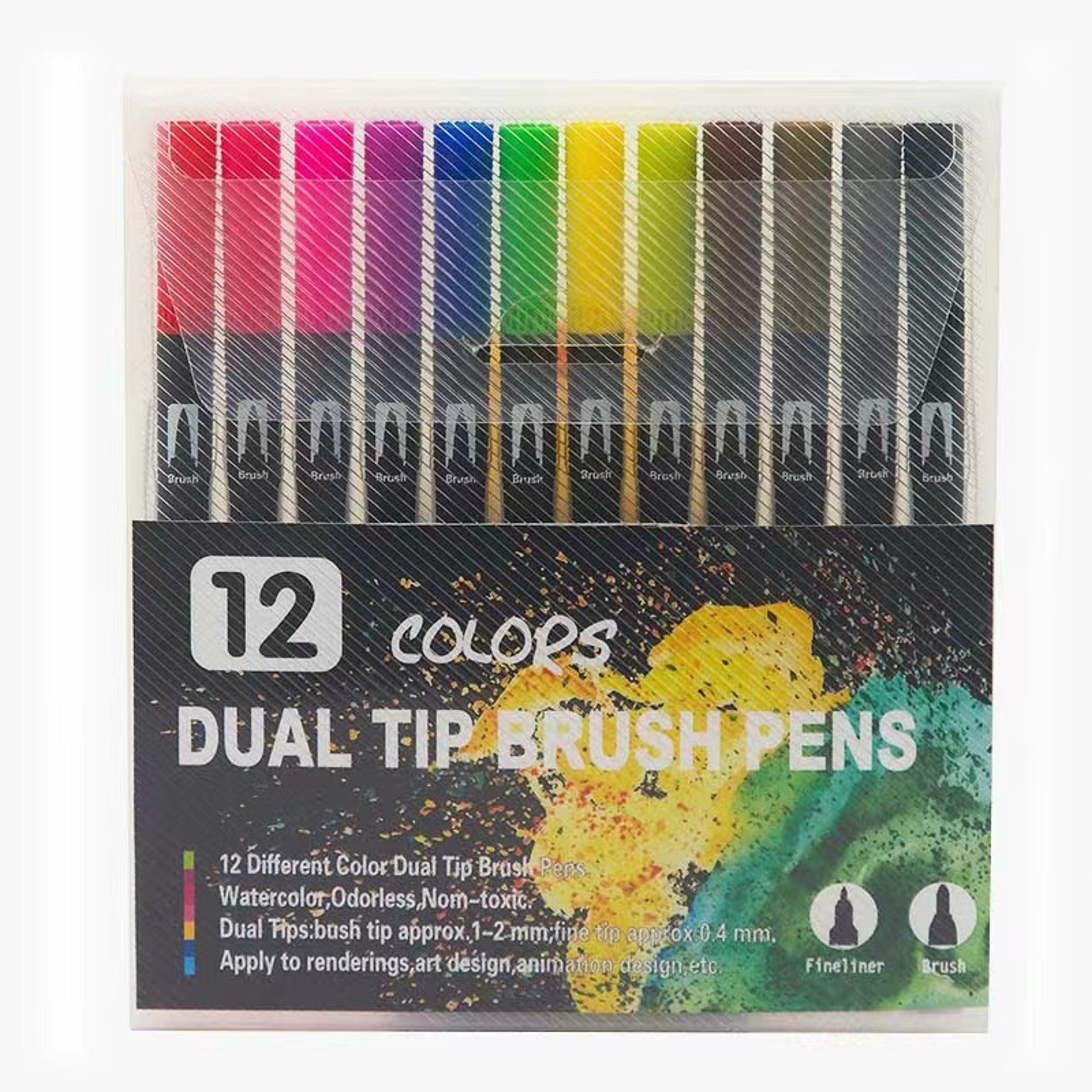 Professional Watercolor Brush Pens Dual Tip Art Markers Set For Drawing Back To School Coloring  Ca 1