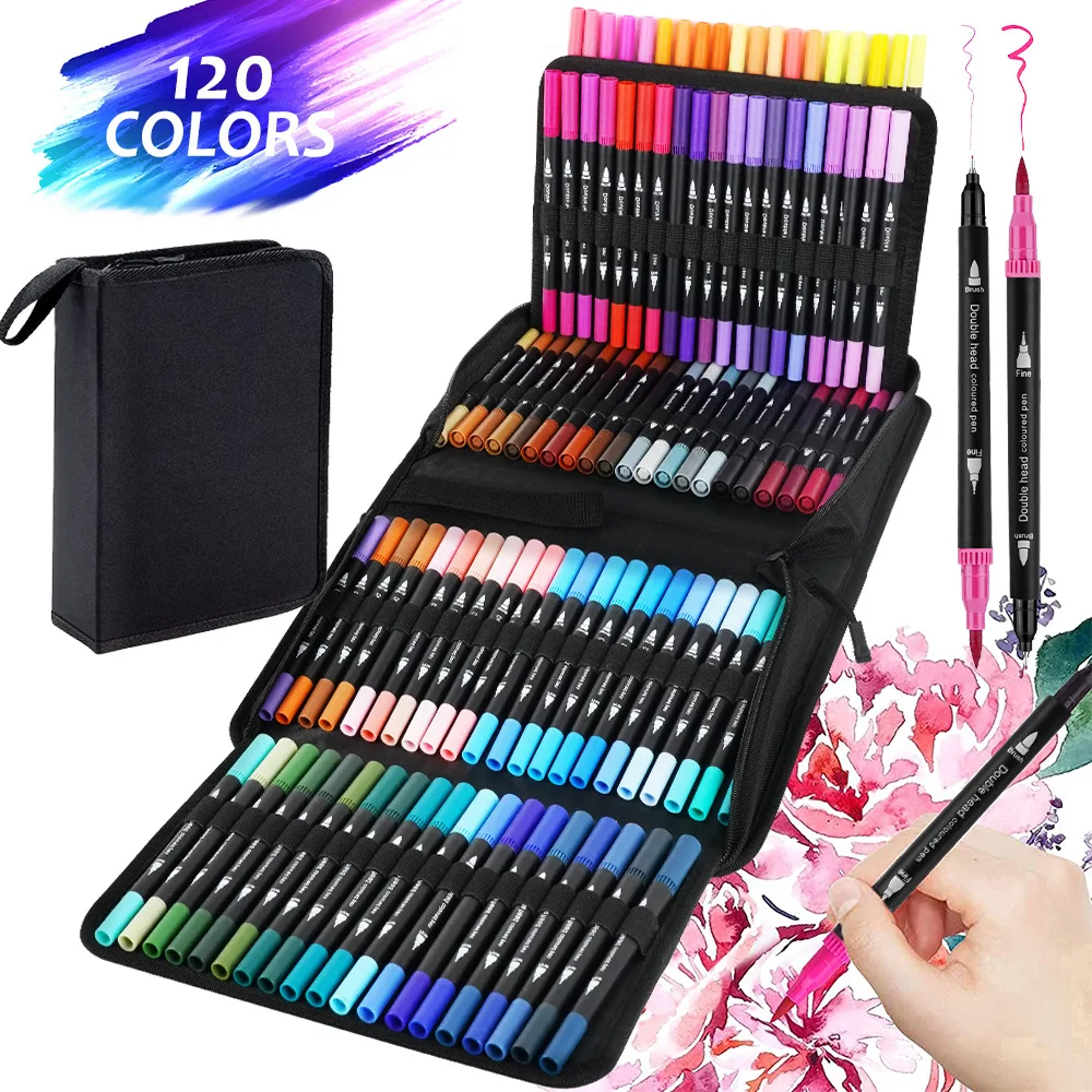 Professional Watercolor Brush Pens Dual Tip Art Markers Set For Drawing Back To School Coloring  Ca 4