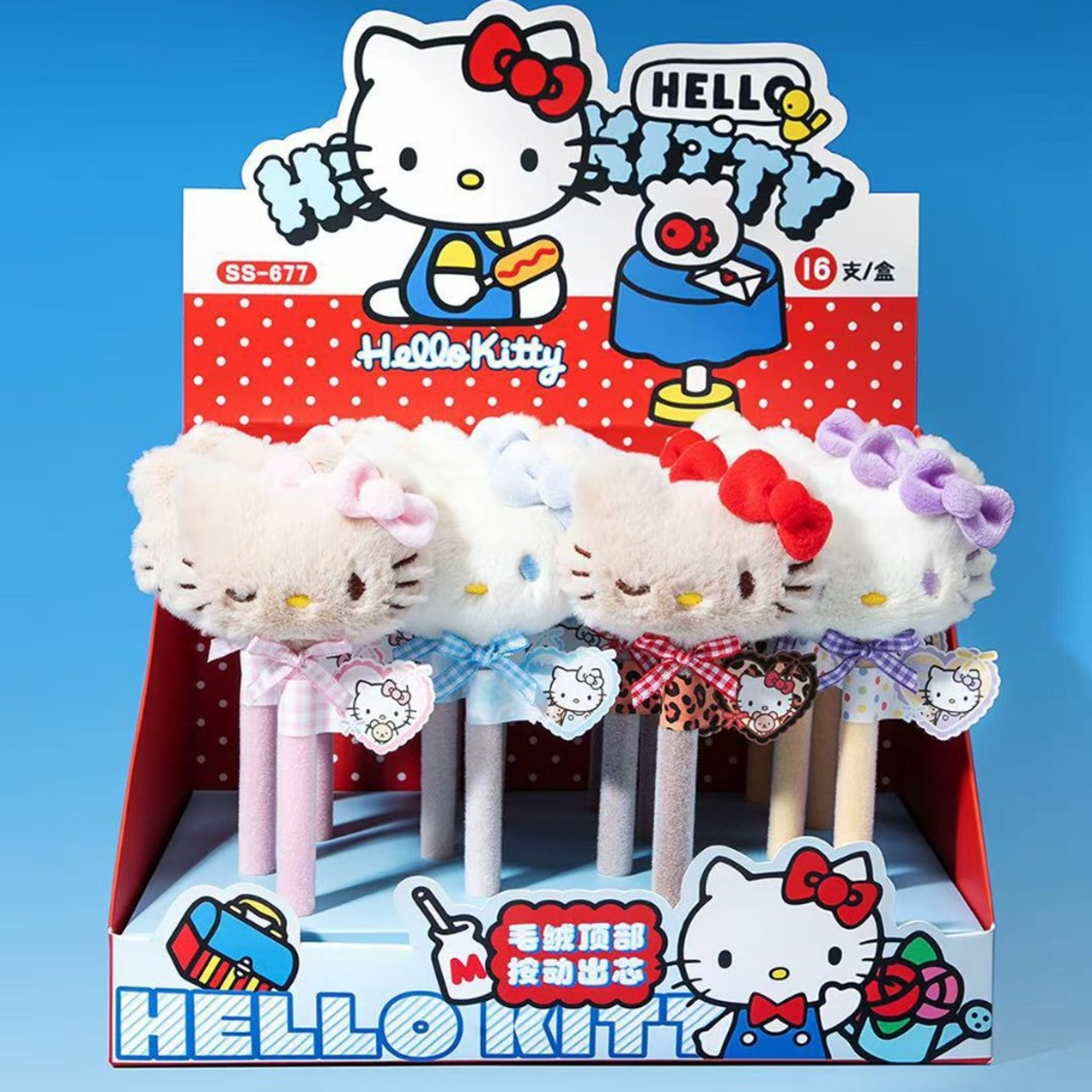 Hello Kitty Plush Ballpoint Pen Back To School Kawaii Stationery Cute Anime Writing Pen Gift 1