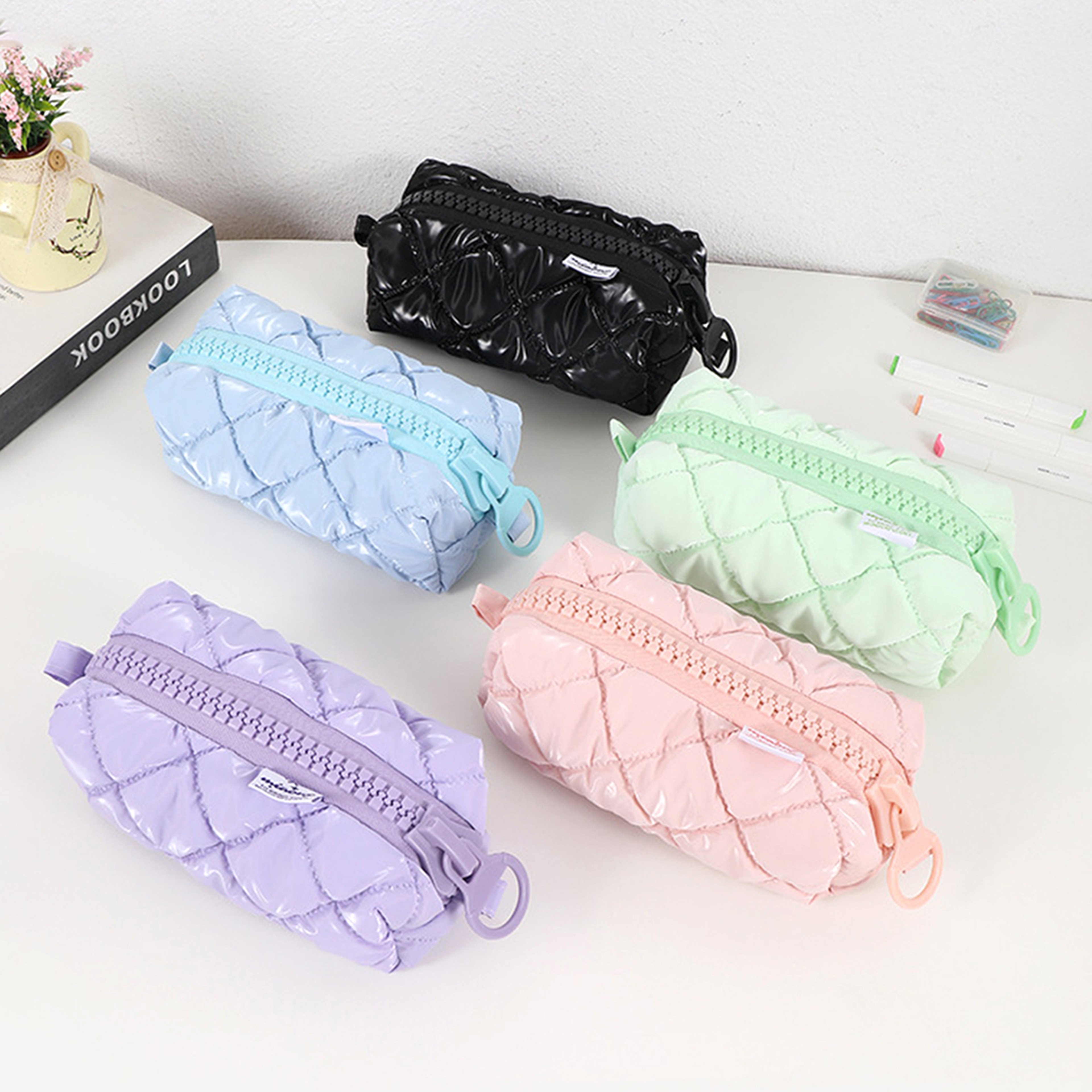Candy Checkered Pencil Case For Back To School Cute Pencil Pouch School Supplies Organizer 0