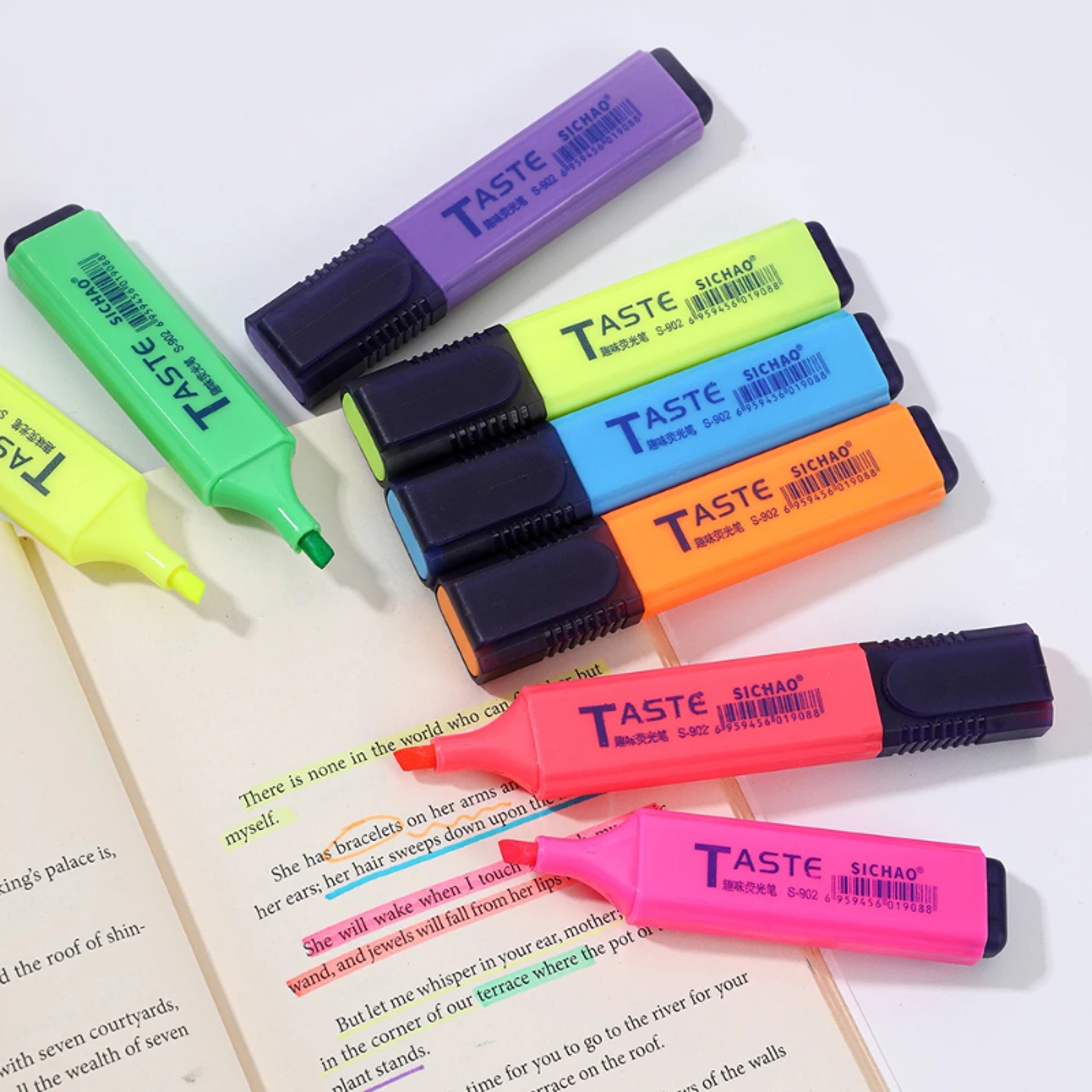 Pastel Highlighters Pack Back To School Smudge Proof Study Marker Pens 3