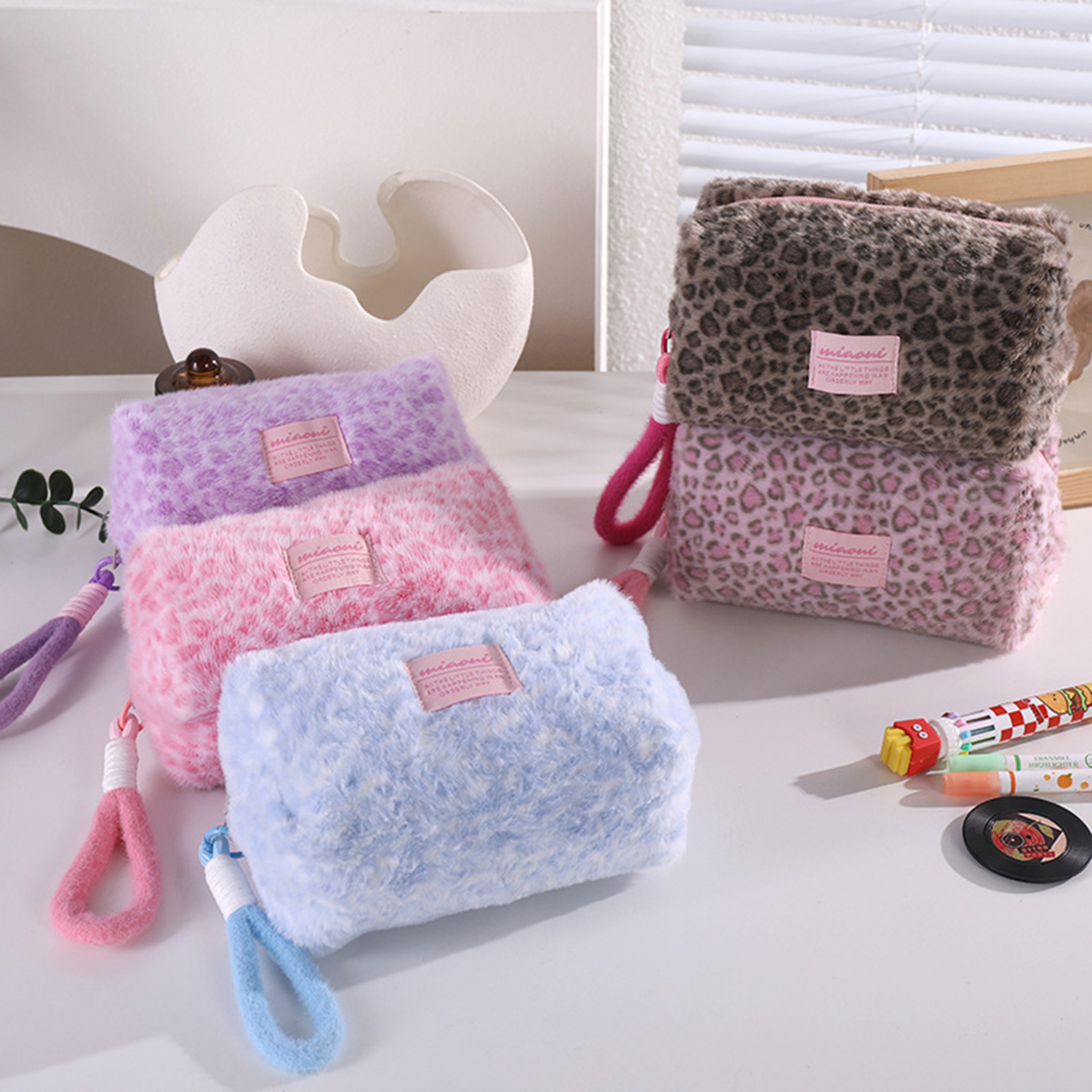 Large Leopard Print Pencil Case For Back To School Soft Stationery Organizer Storage Pouch 1