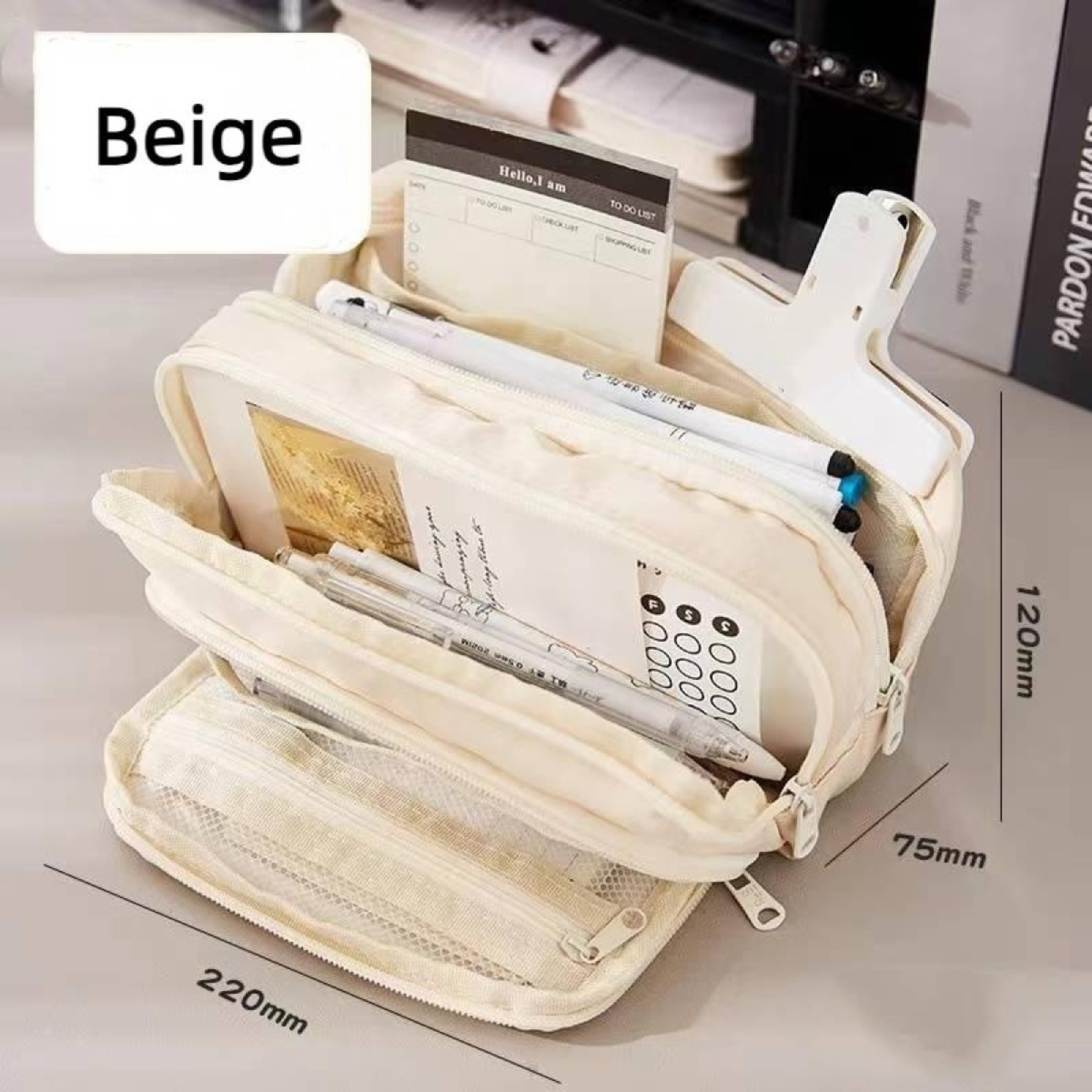 Large Capacity Pencil Case For School  Office Back To School Portable Pen Organizer Pouch 4