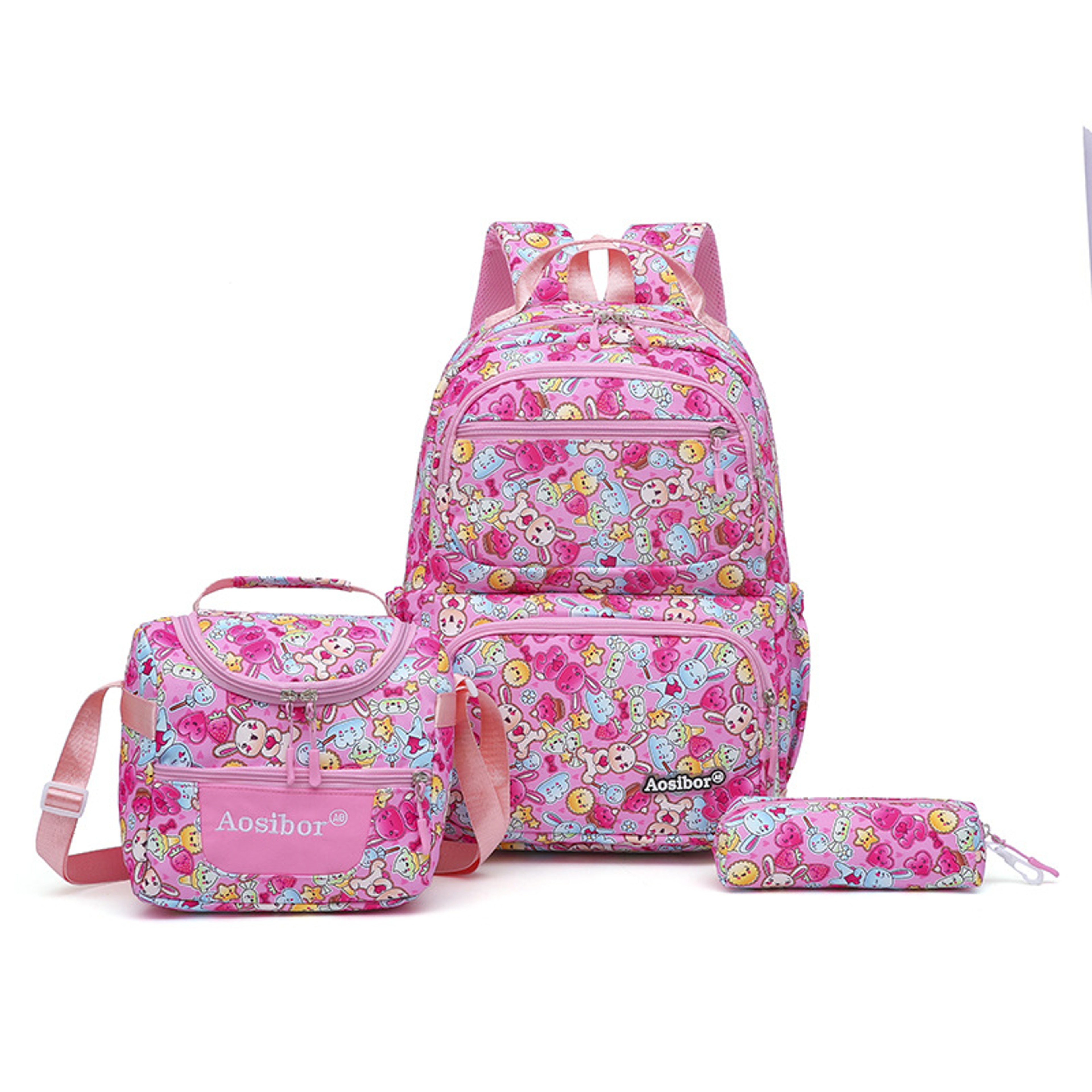Cute Rabbit Girls Backpack Set For Back To School Kawaii School Backpack With Matching Handbag  Pou 2