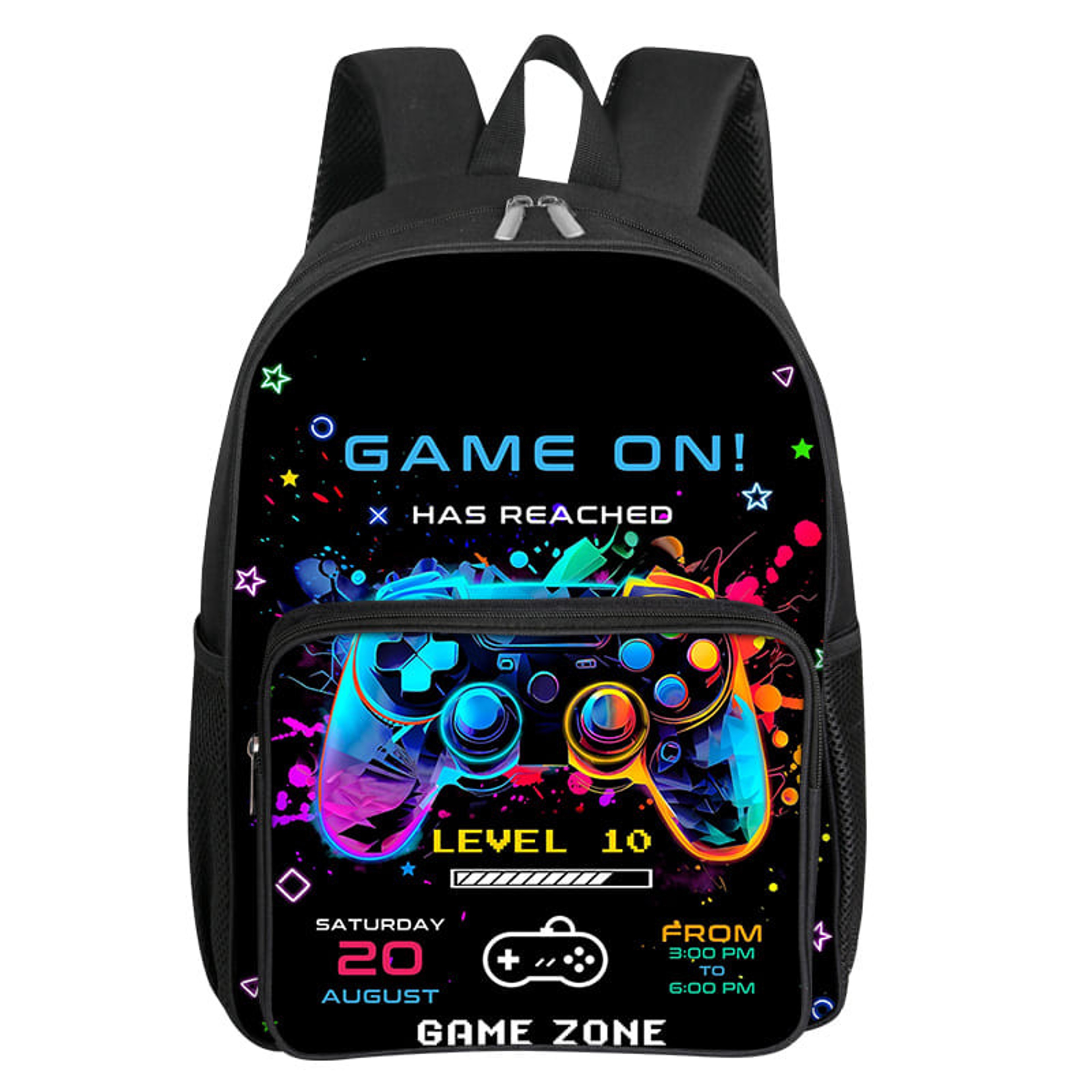 Game Controller Back to School Gaming Backpack for Kids School Backpack with Square Front Pockets – view 7