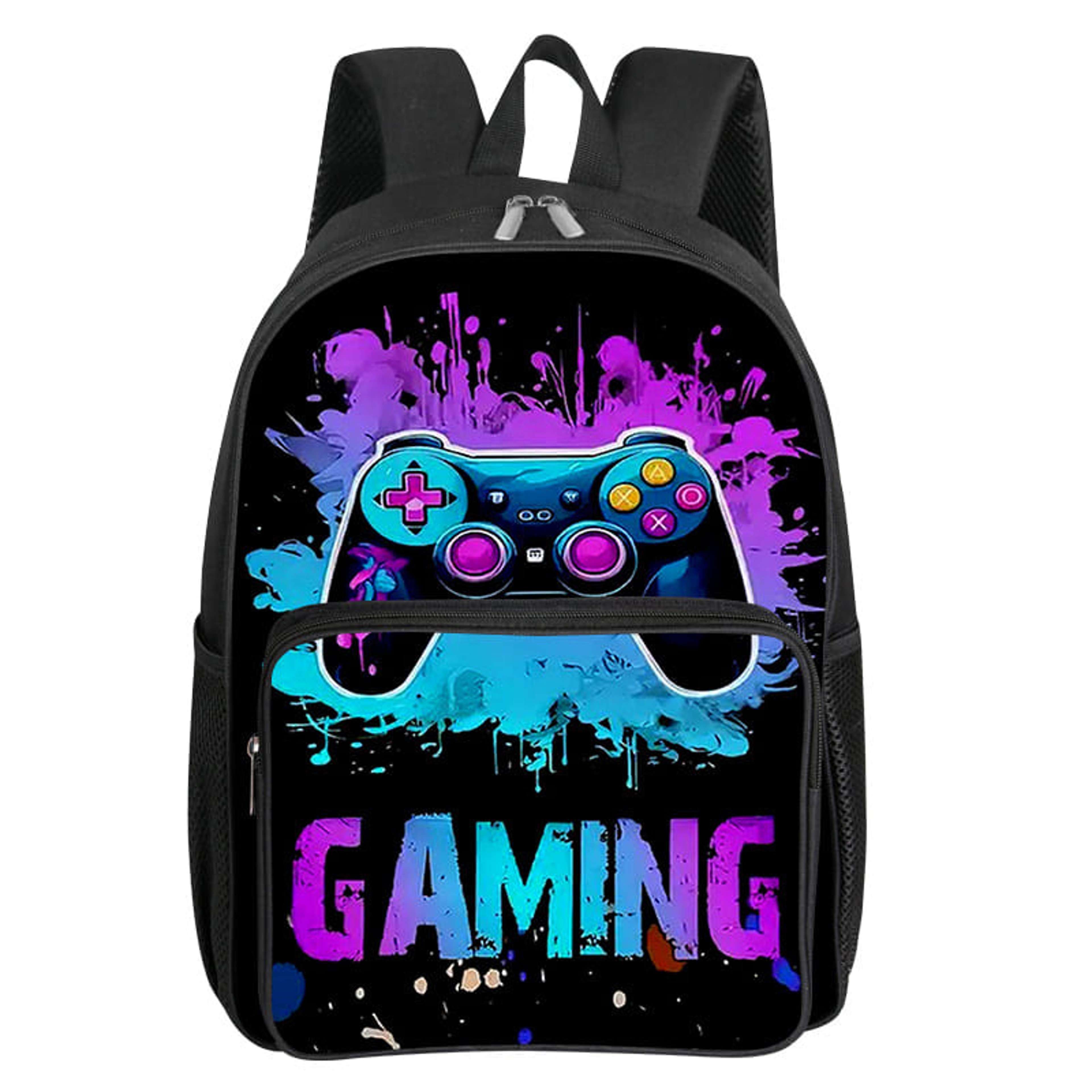 Game Controller Back to School Gaming Backpack for Kids School Backpack with Square Front Pockets – view 9