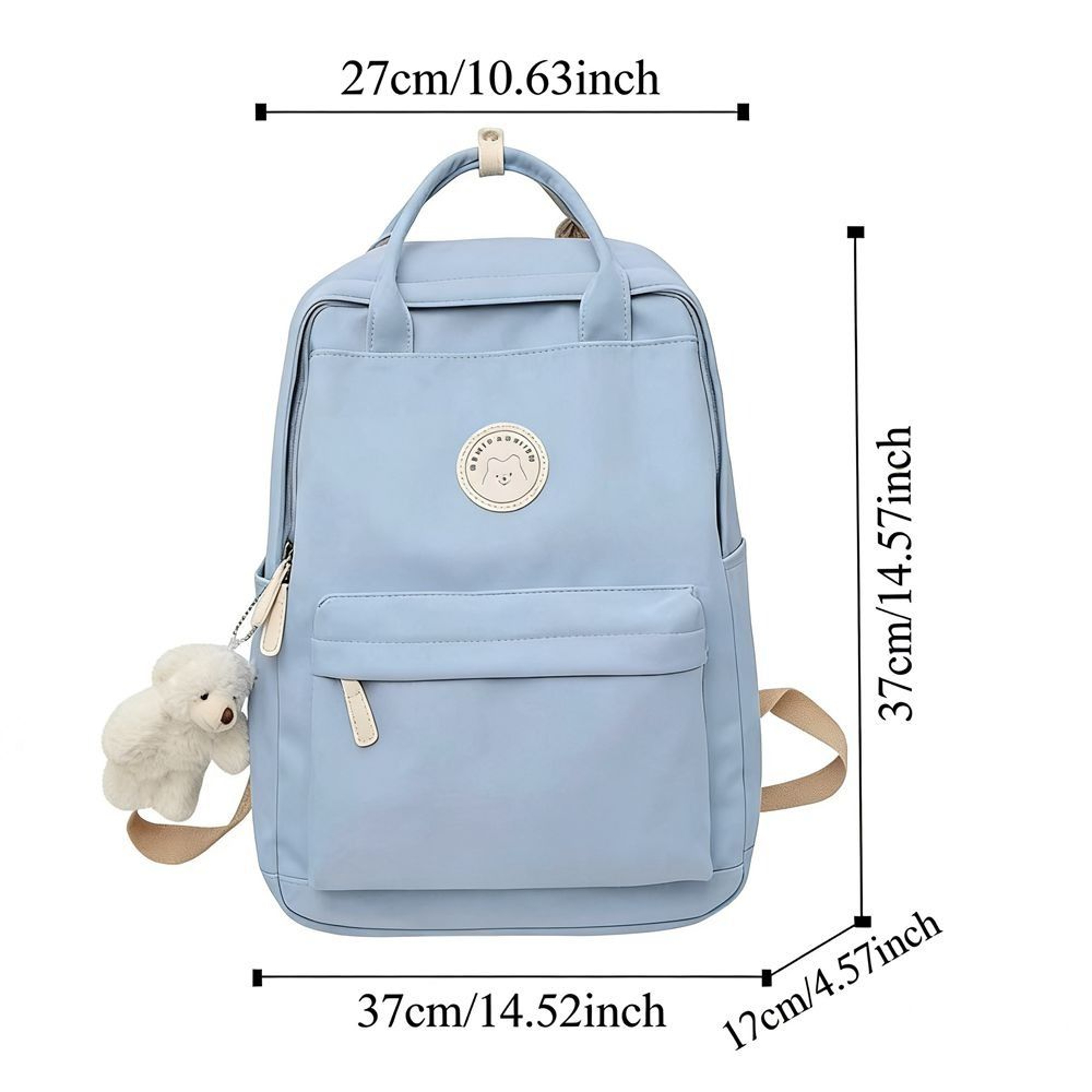 Campus Pro Nylon Back To School Backpack Large Capacity School Backpack With Multi Pocket Storage   4
