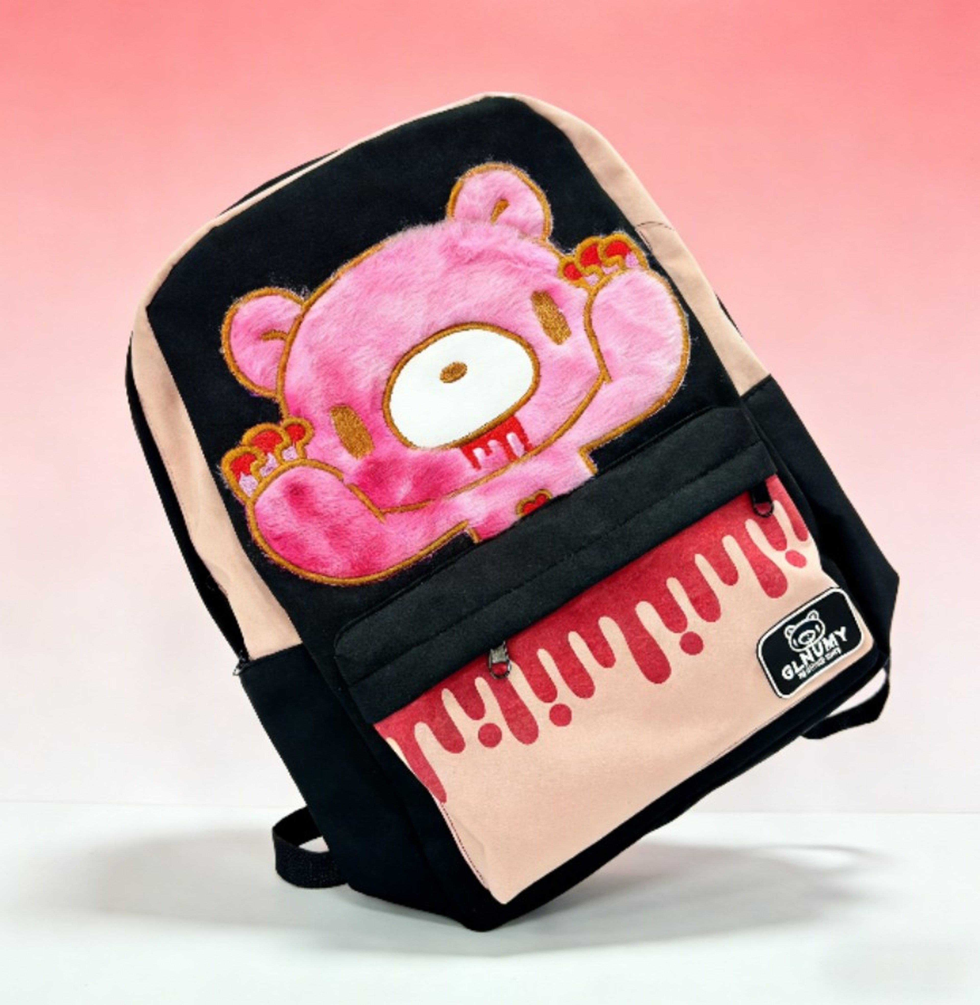 Cute Bear Back To School Backpack Gothic Kawaii Pink Plush Backpack For School Travel  Everyday Sty 0