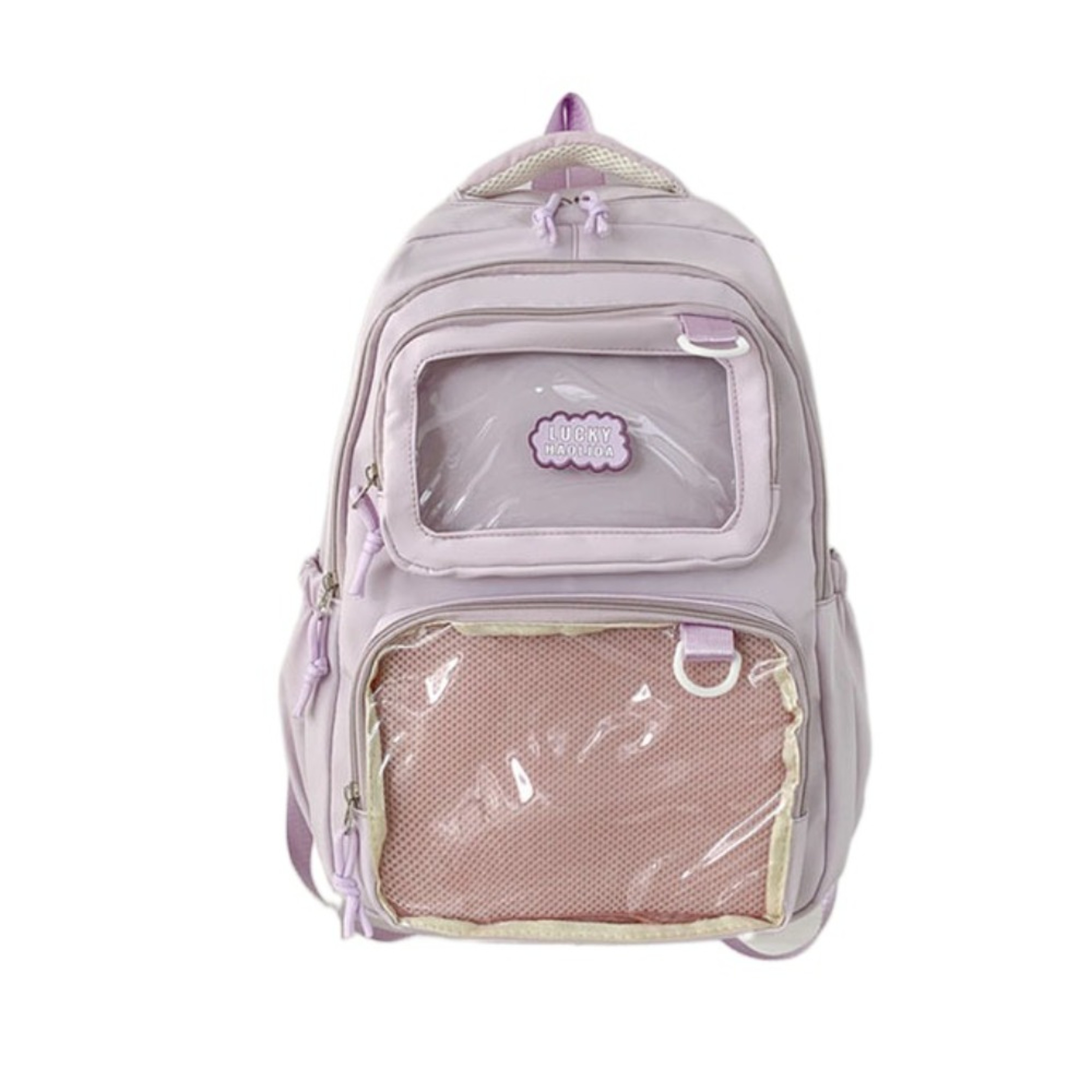 Large Capacity Ita Backpack with Pin Display Window, back to school backpack, Durable Nylon School Daypack – view 10