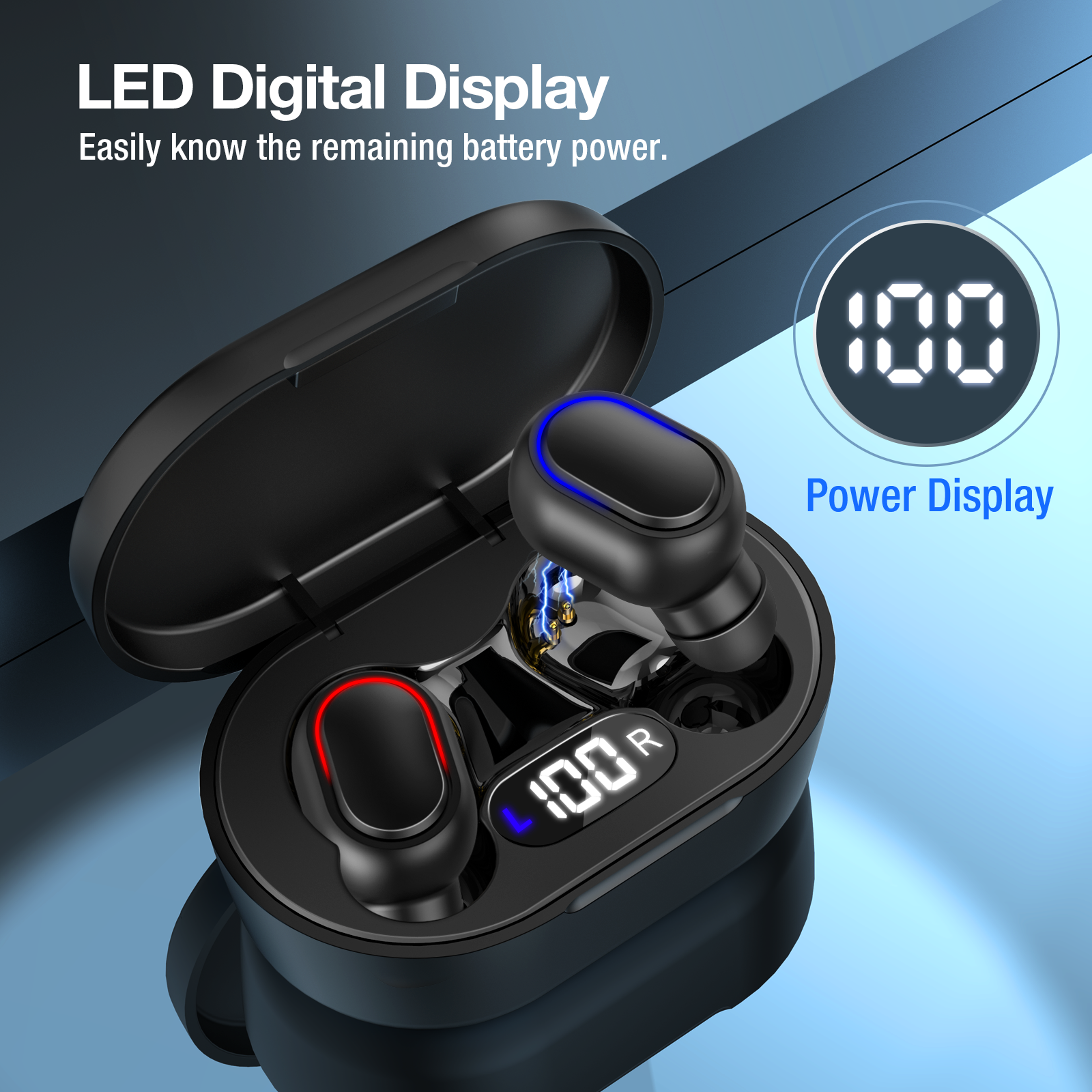 Wireless Earbuds With Bluetooth  Type C Charging  Playtime 2