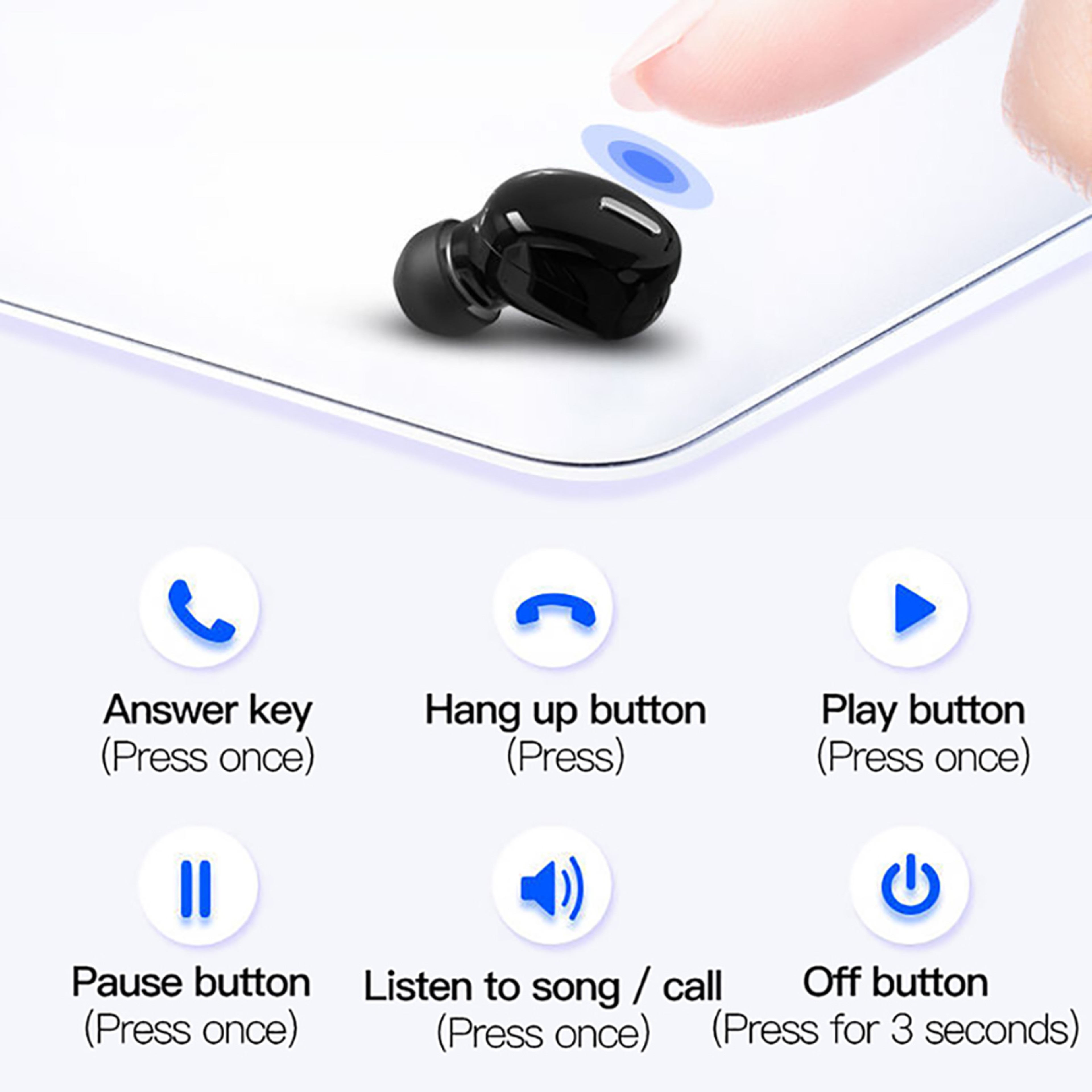 Pulse Sync Bluetooth Earbuds Wireless Gaming  Sports Stereo Headphones For Android  IPhone 4