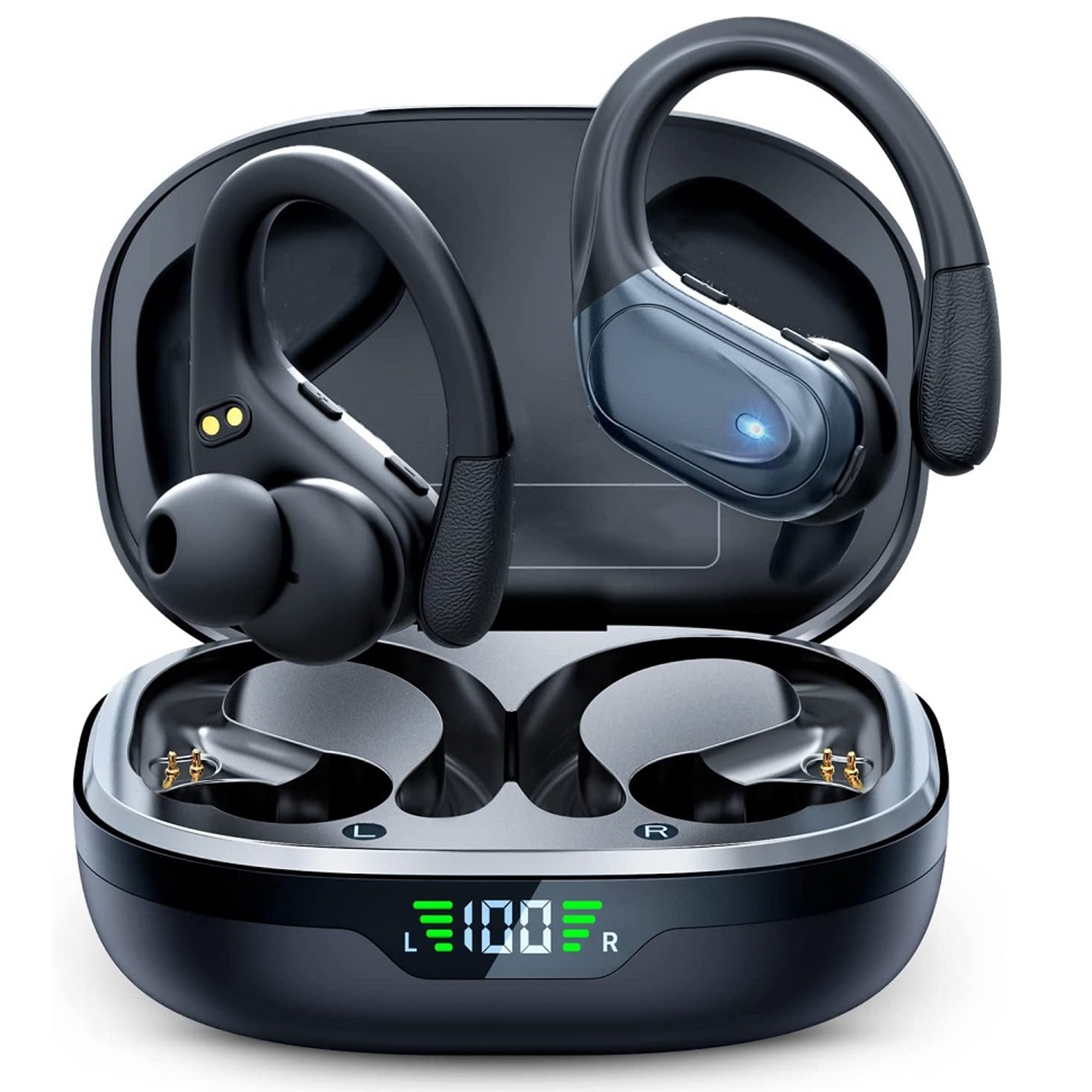 Active Fit Bluetooth Earbuds Wireless Sports Headphones with Secure Earhooks & Waterproof Design – view 7