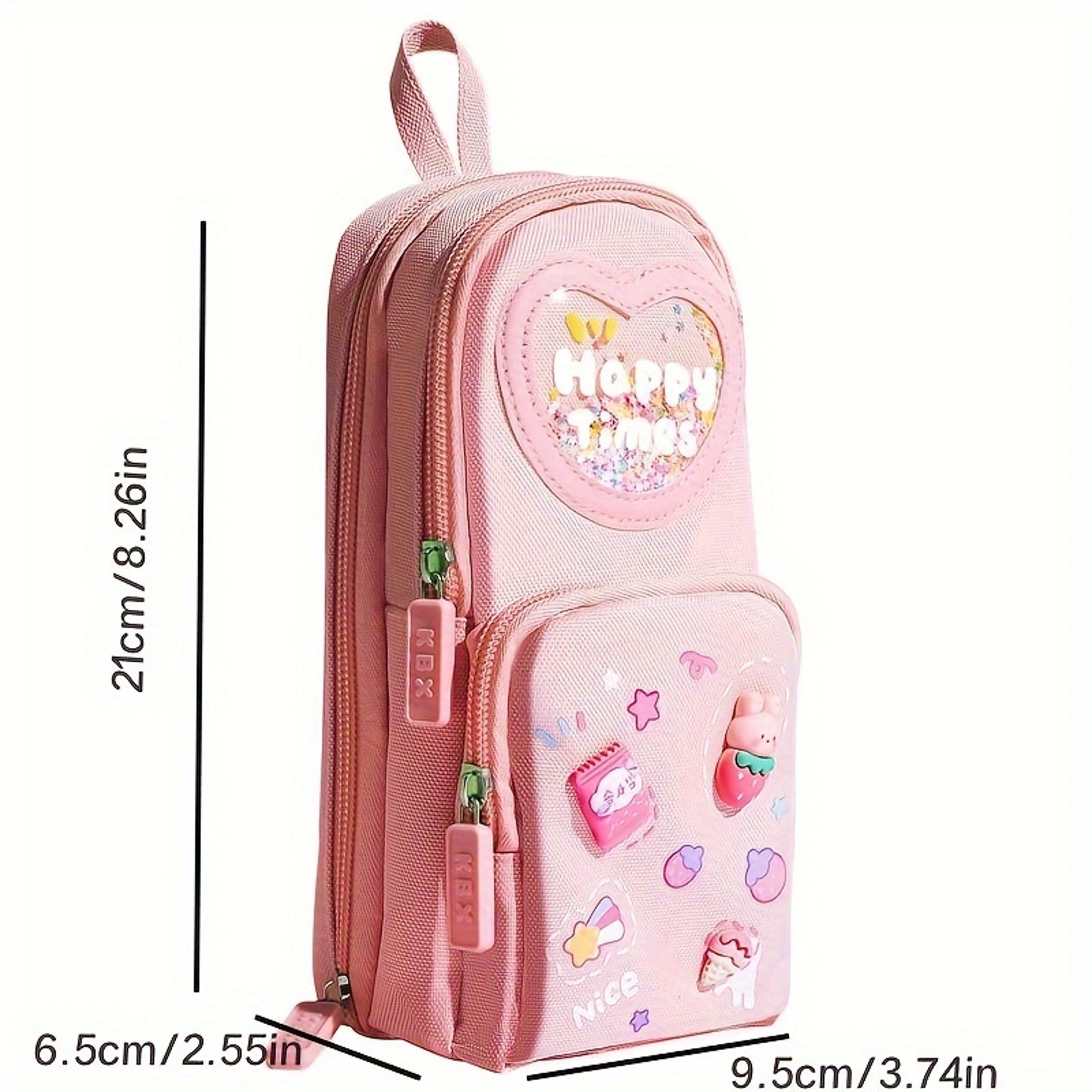 Cute Large Capacity Pencil Case with Multi Compartment Design Kawaii Stationery Organizer – view 2