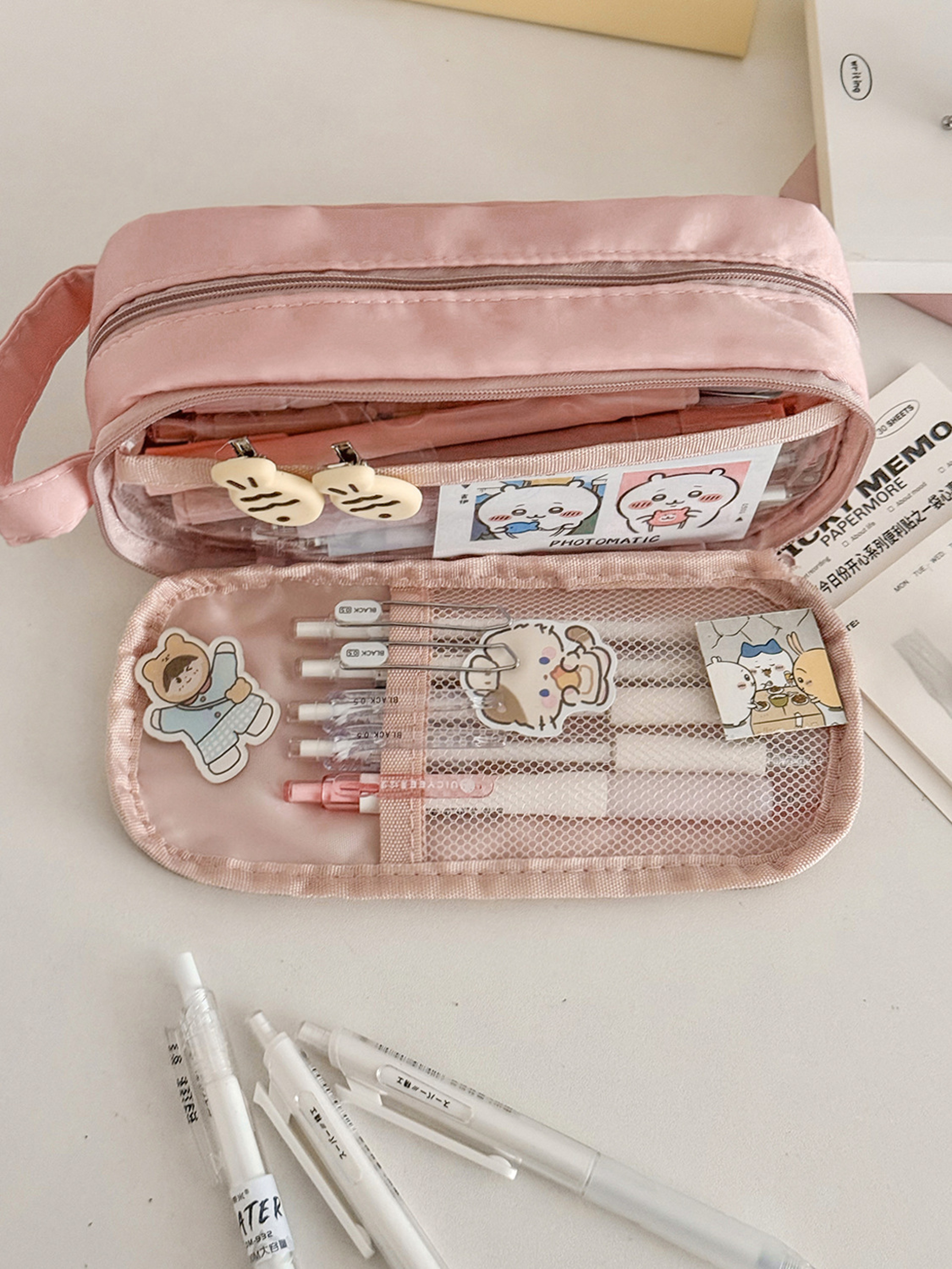 Large Capacity Multi Compartment Pencil Case Stationery Organizer For Students 1