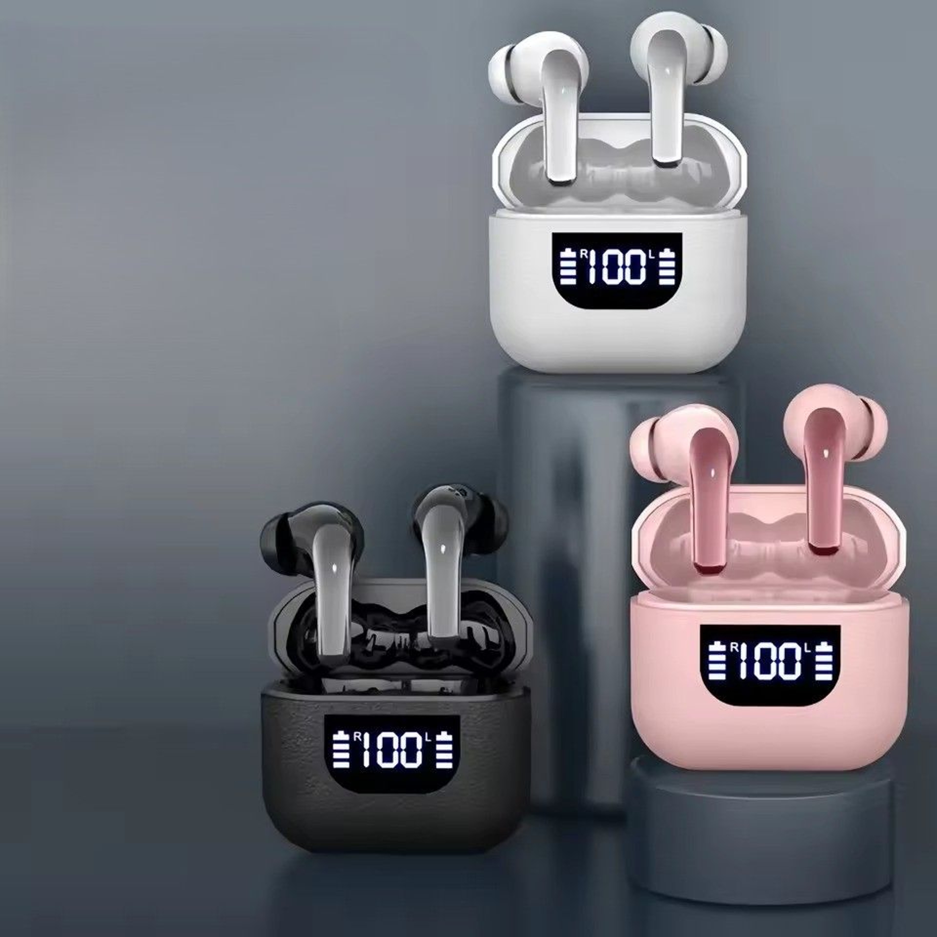 Playback Wireless Earbuds With Wireless Charging Case Bluetooth Earbuds With HD Mic 0