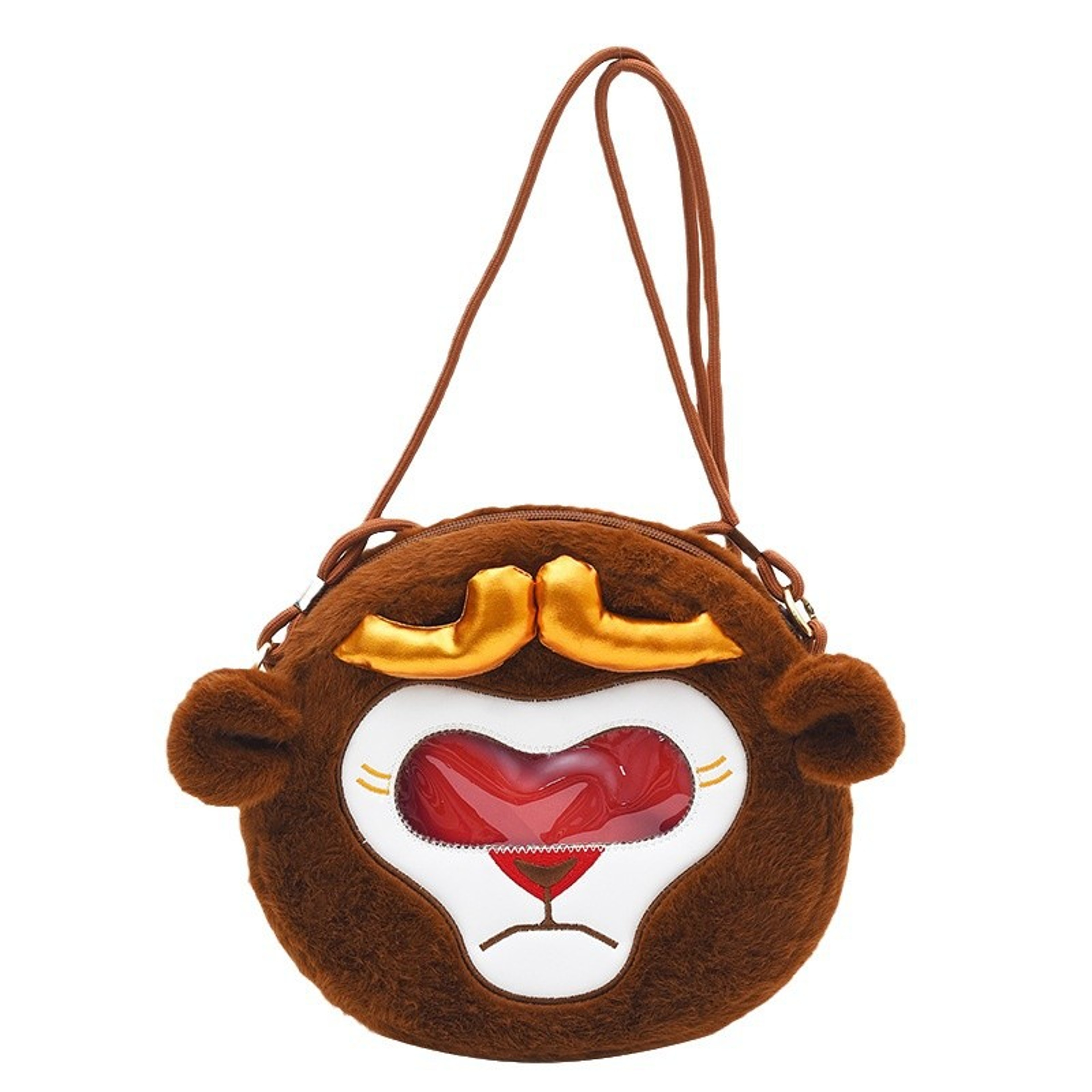 Mythical Wukong Plush Crossbody Bag Soft Monkey King Bag Back To School Backpack Alternative 1
