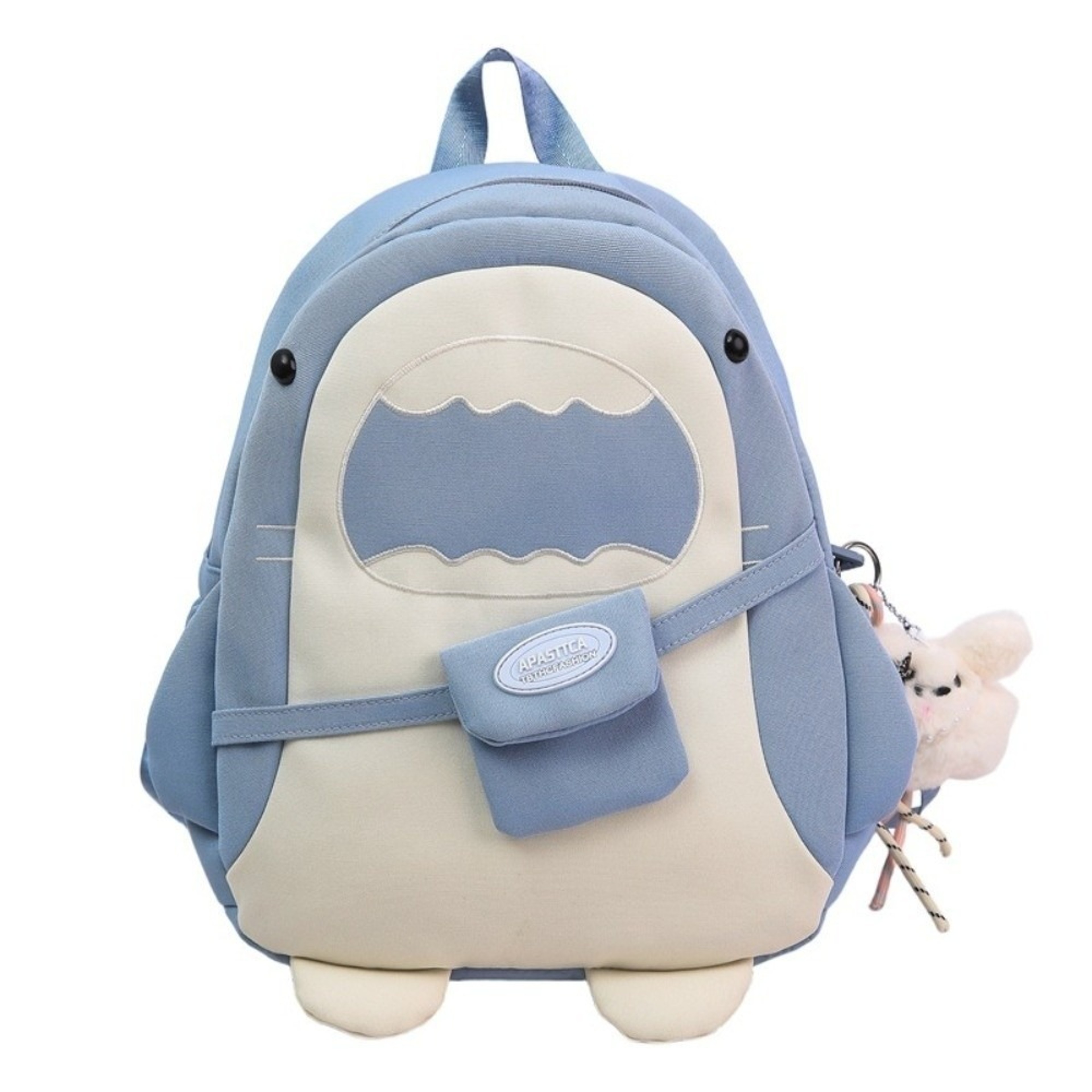 Cute Cartoon Shark Backpack Versatile Large Capacity Back To School Backpack 4
