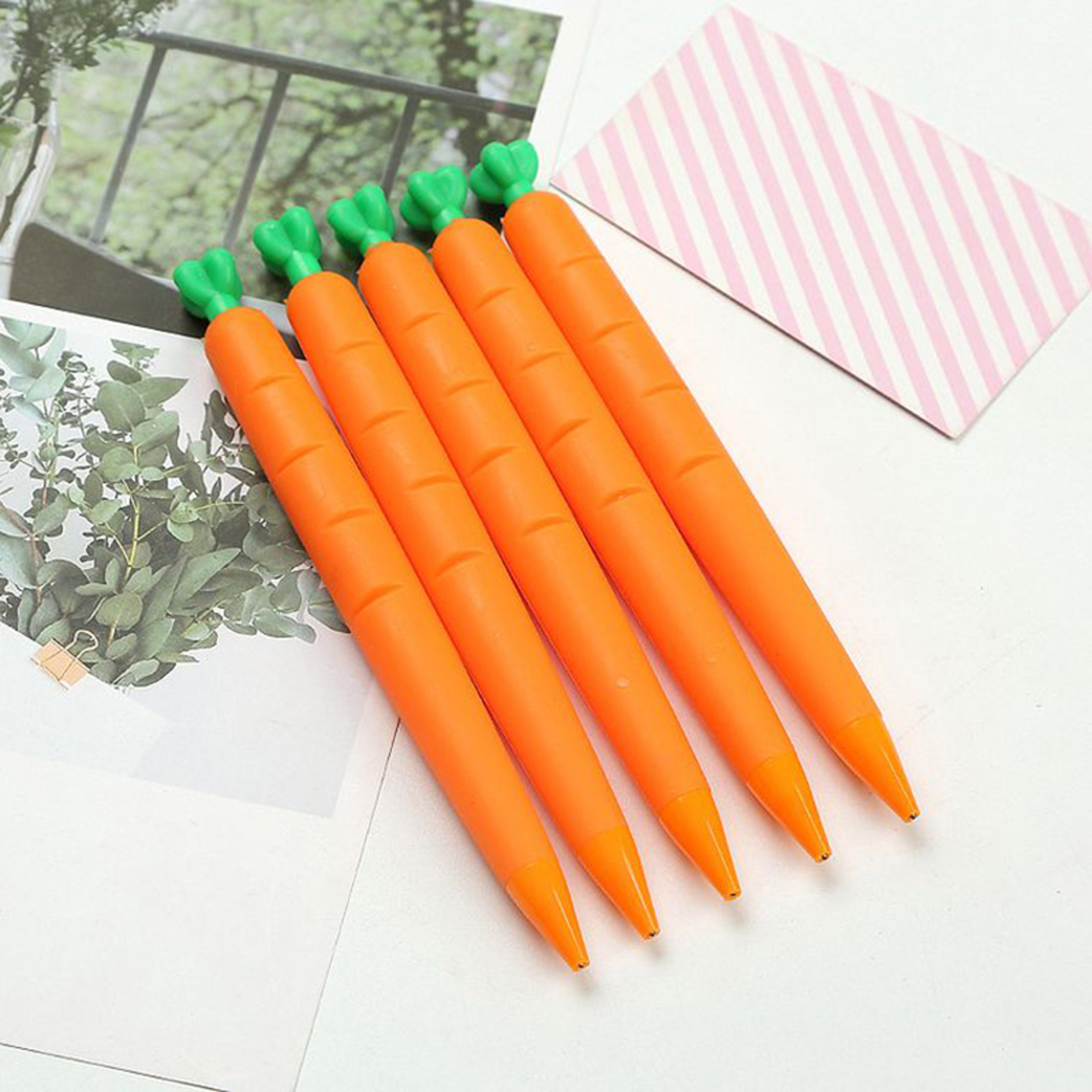 Cute Carrot Mechanical Pencil Set with Ergonomic Silicone Grip Back to School – view 1