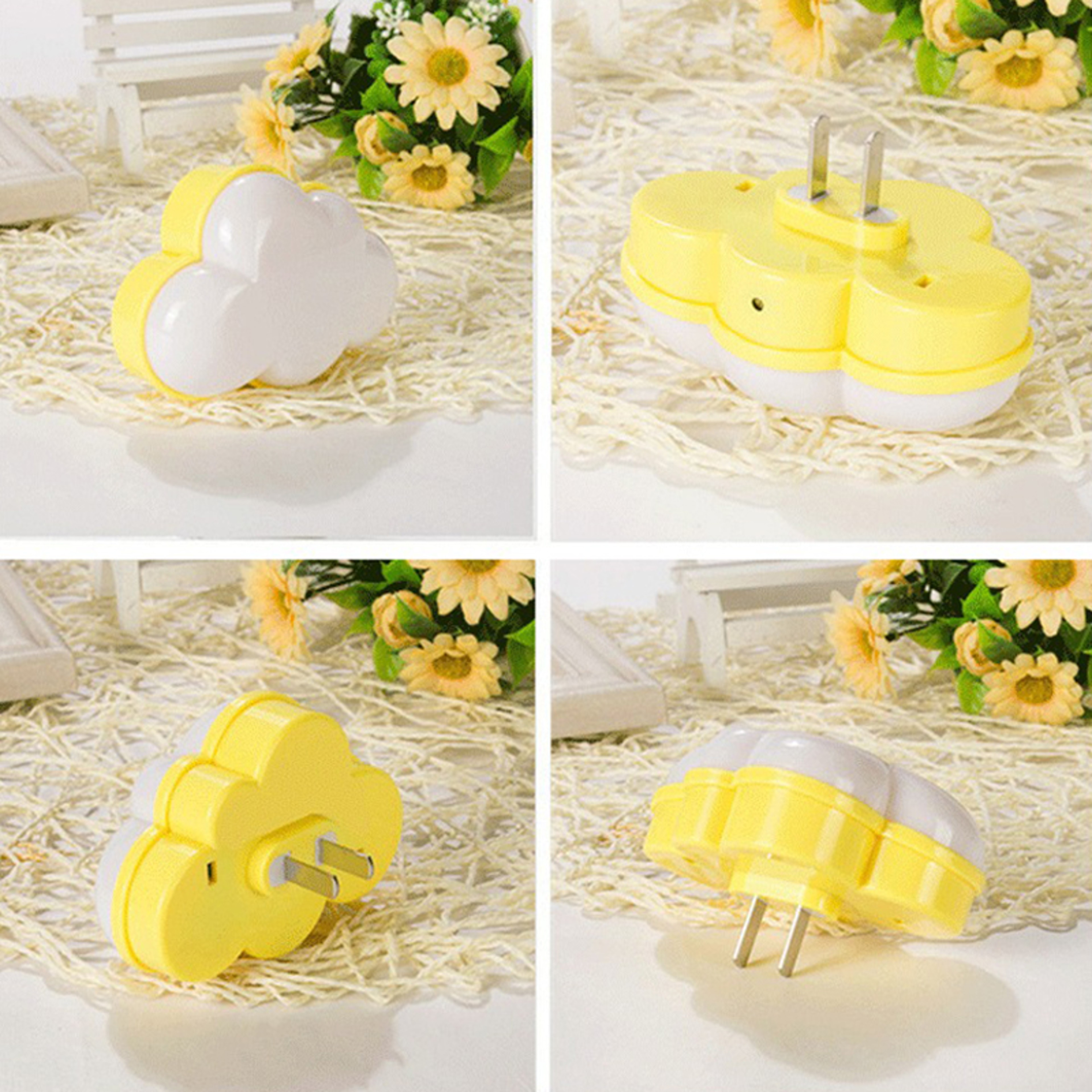 Cloud Motion Sensor Night Light Plug In LED Auto On Off Lamp For Kids Bedroom Hallway  Stairs 3