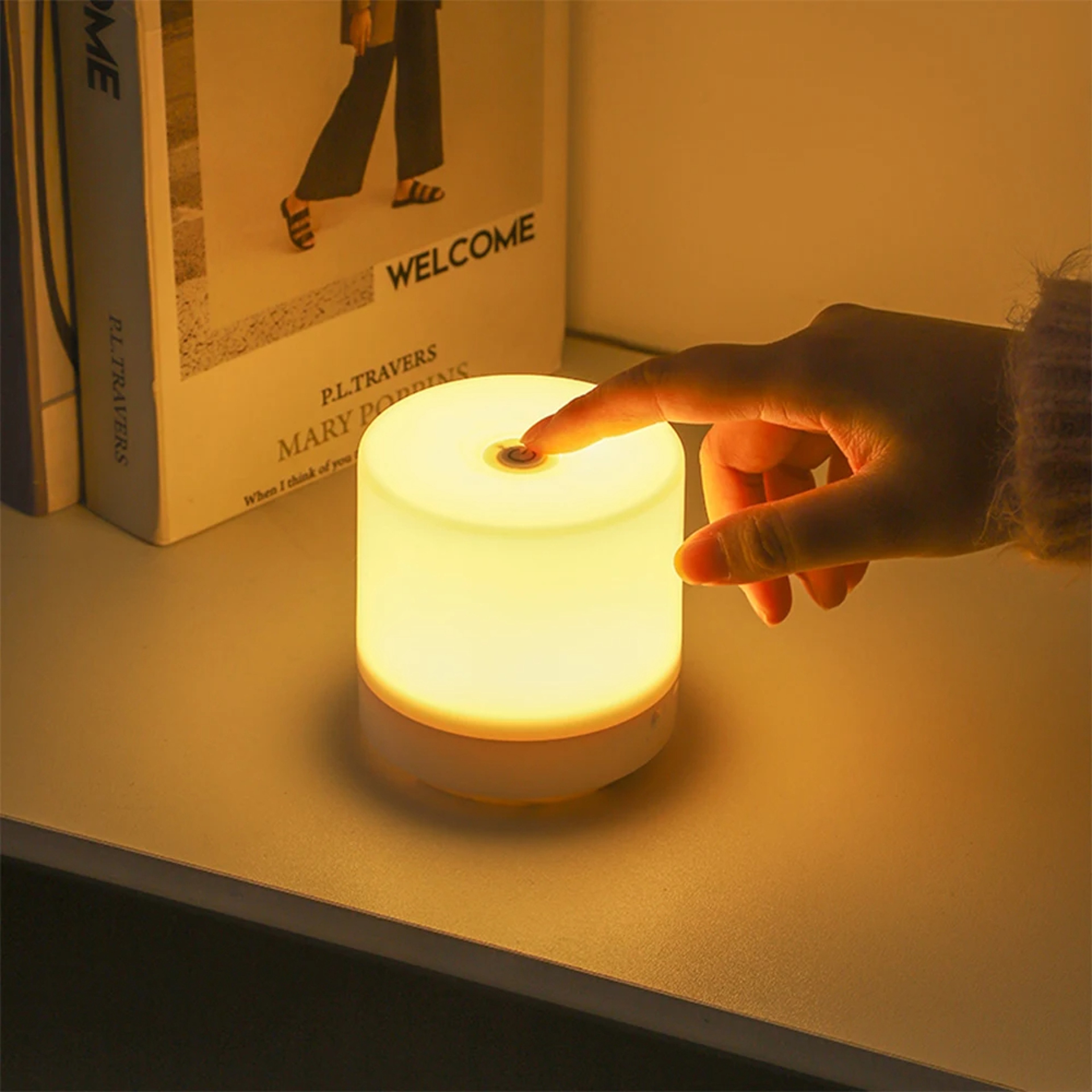 Luma Glow USB Rechargeable Bedside Lamp with Touch Control, Brightness Modes & Eye Caring LED – view 1