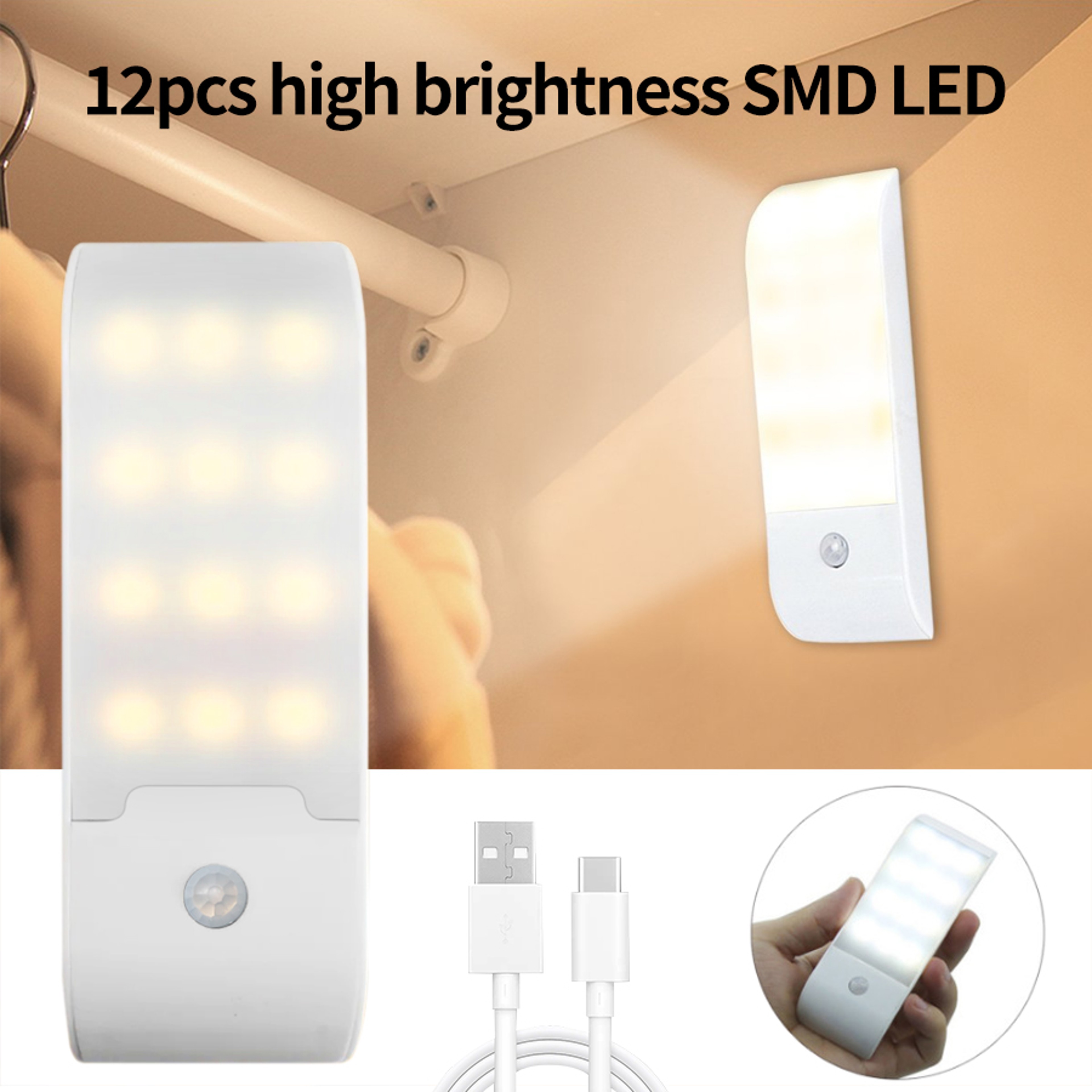 Lumi Sense Rechargeable Motion Sensor Light Magnetic LED Closet  Cabinet Light 1