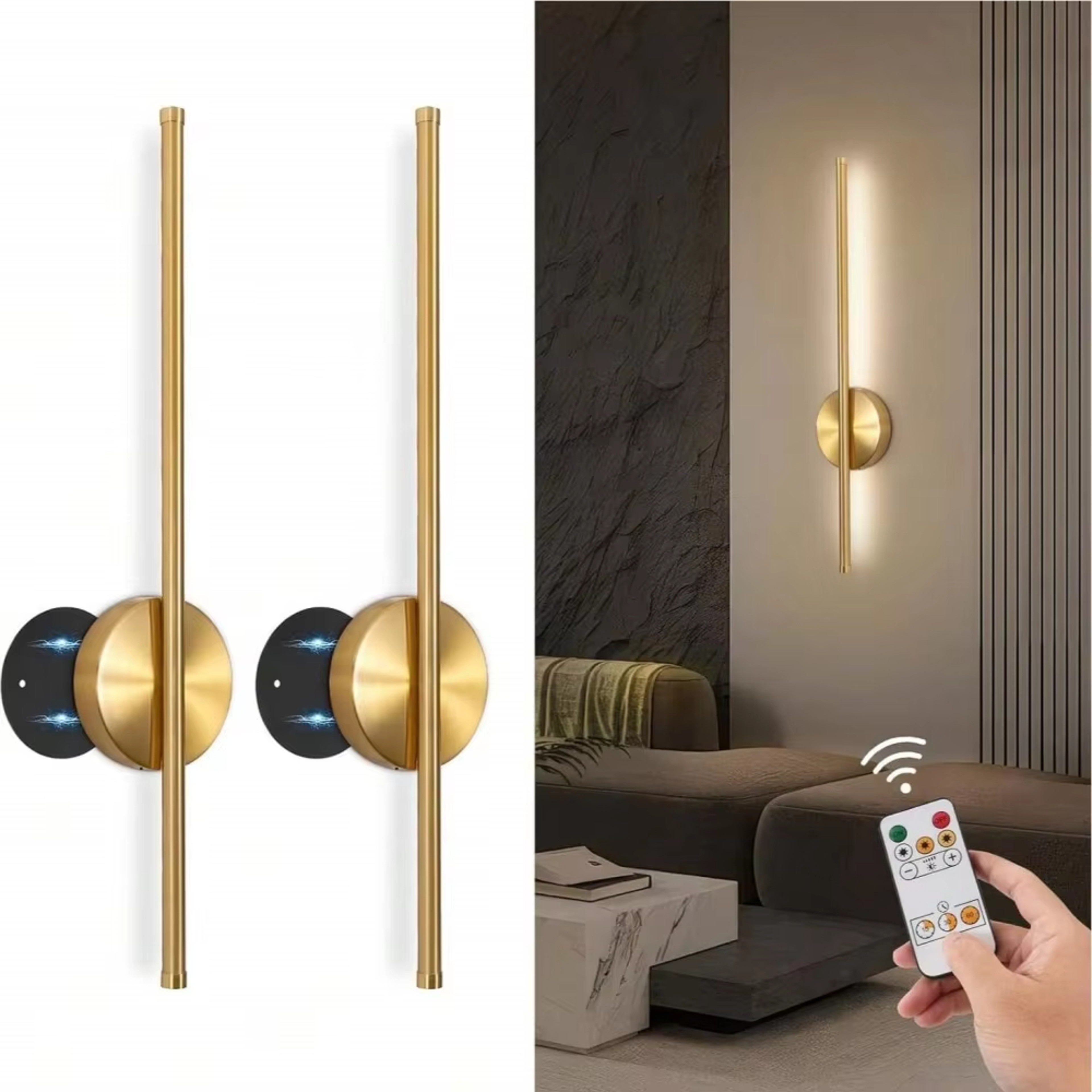 Rechargeable Magnetic LED Wall Sconce Wireless Wall Light For Bedroom Hallway  Living Room 1
