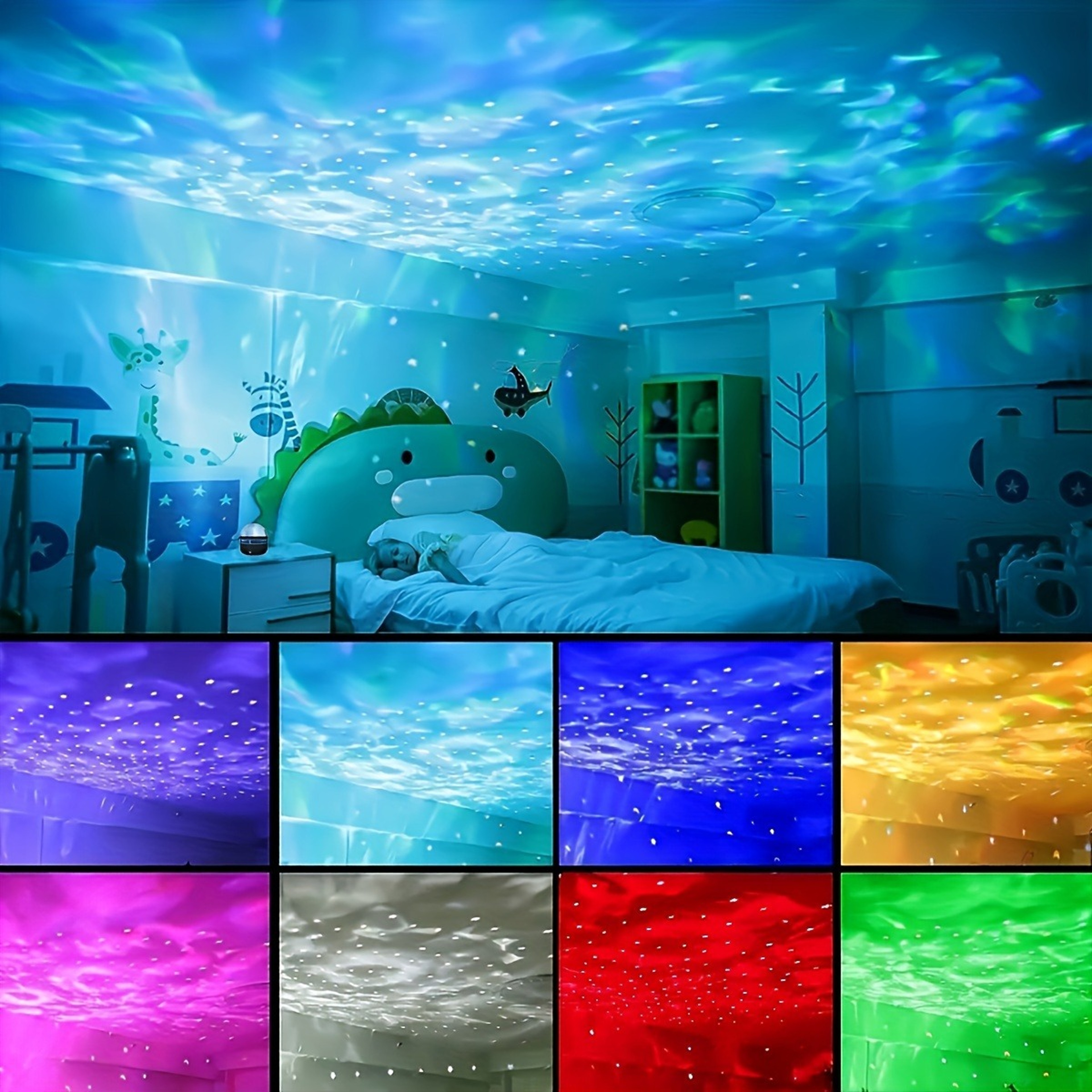Galaxy Star Projector LED Night Light With Water Wave Effect  Remote Control 4
