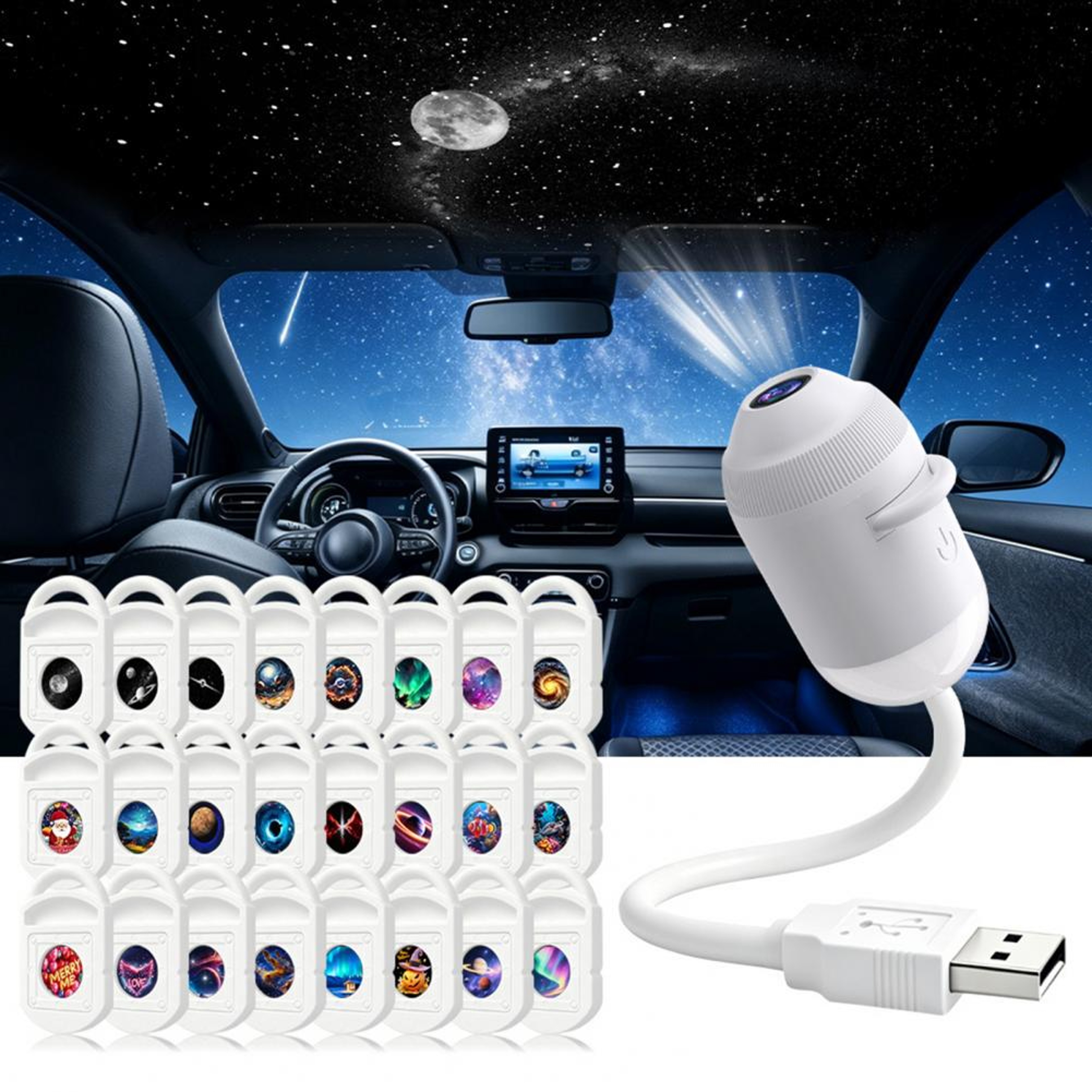 Galaxy Projector Star Projector Night Light With Touch Control And Adjustable Brightness 0