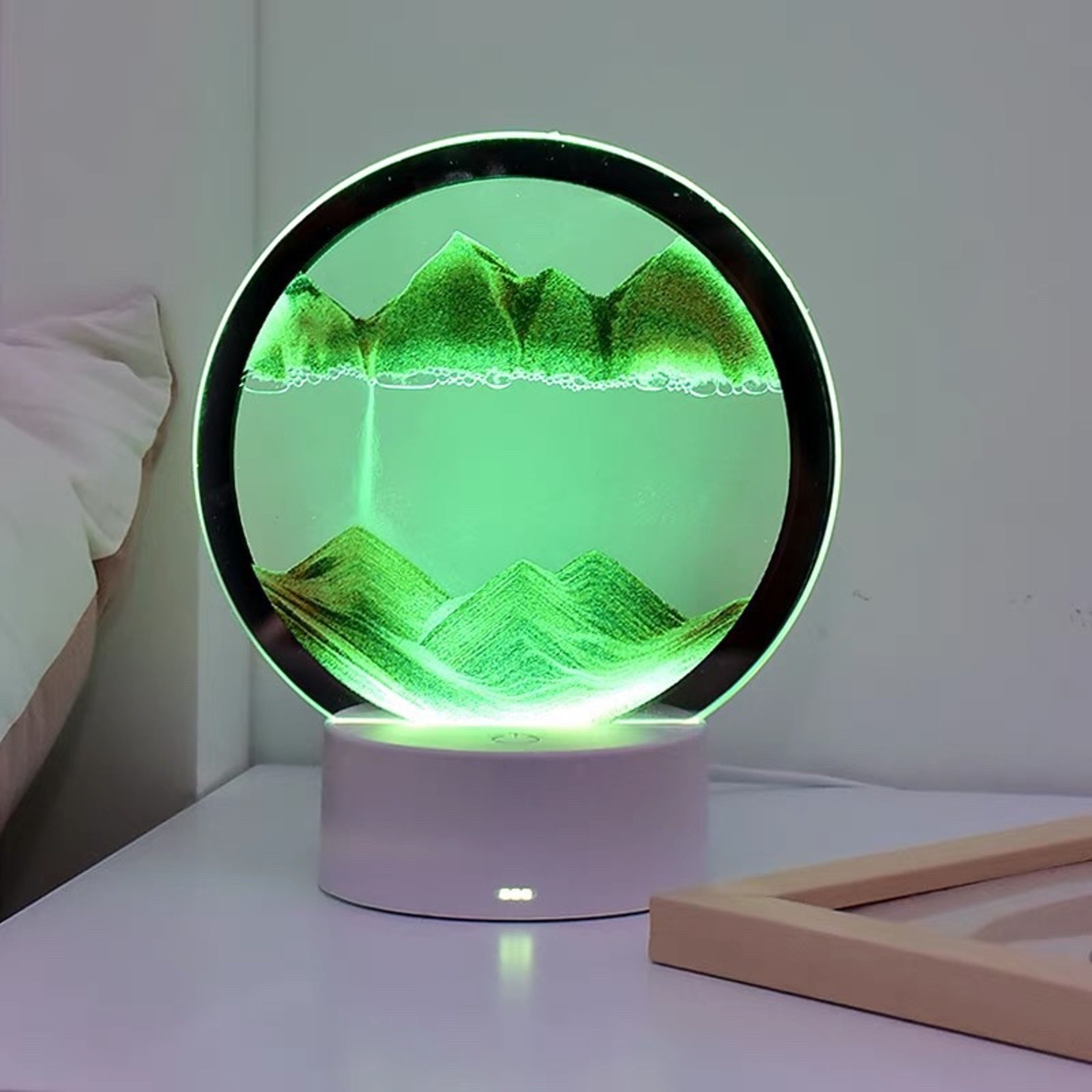 Flowing Sand Lamp LED Night Light Moving Sand Art Desk Decor For Relaxation 4