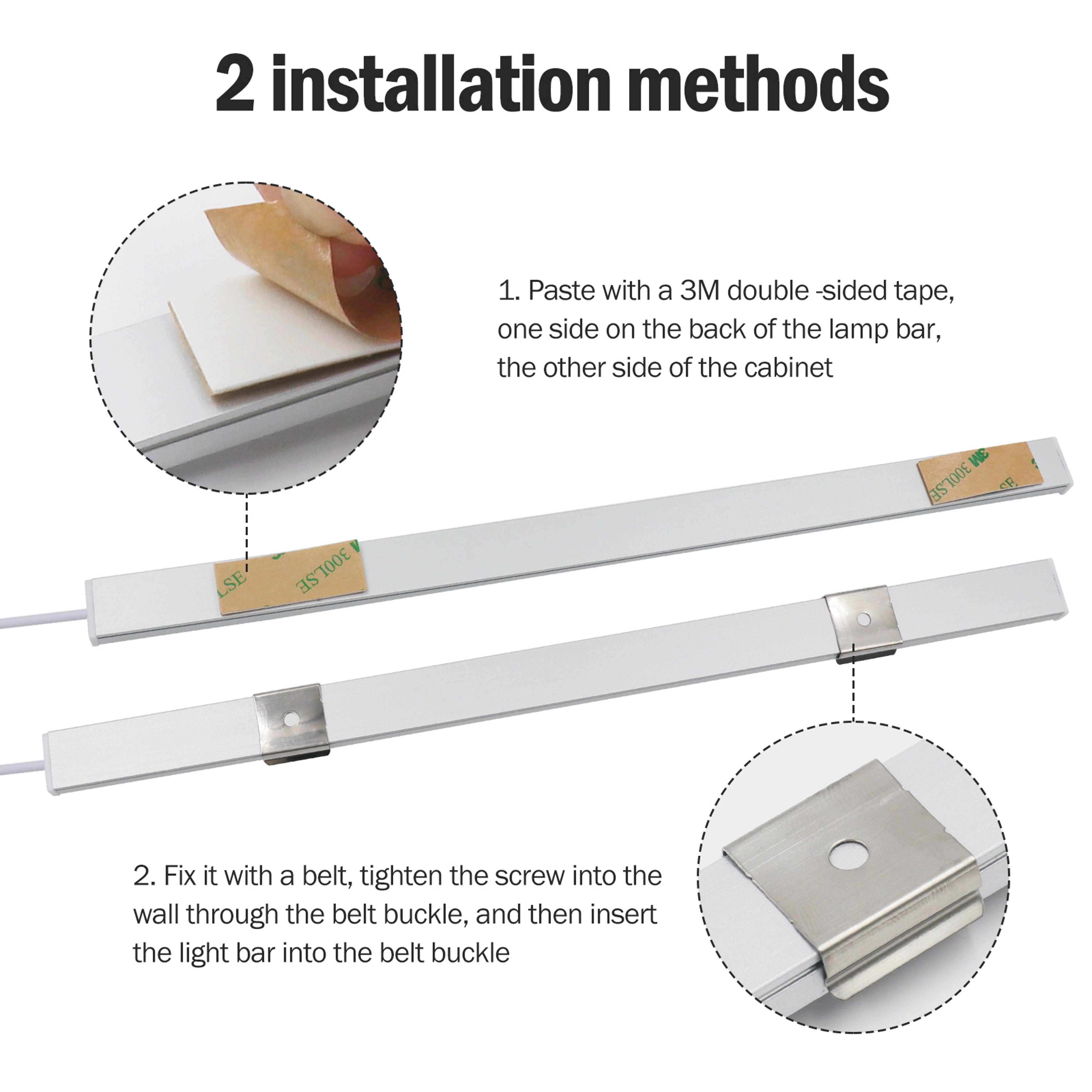 Smart Under Cabinet LED Light With Hand Wave Sensor Dimmable LED Light Bar For Kitchen  Furniture 3