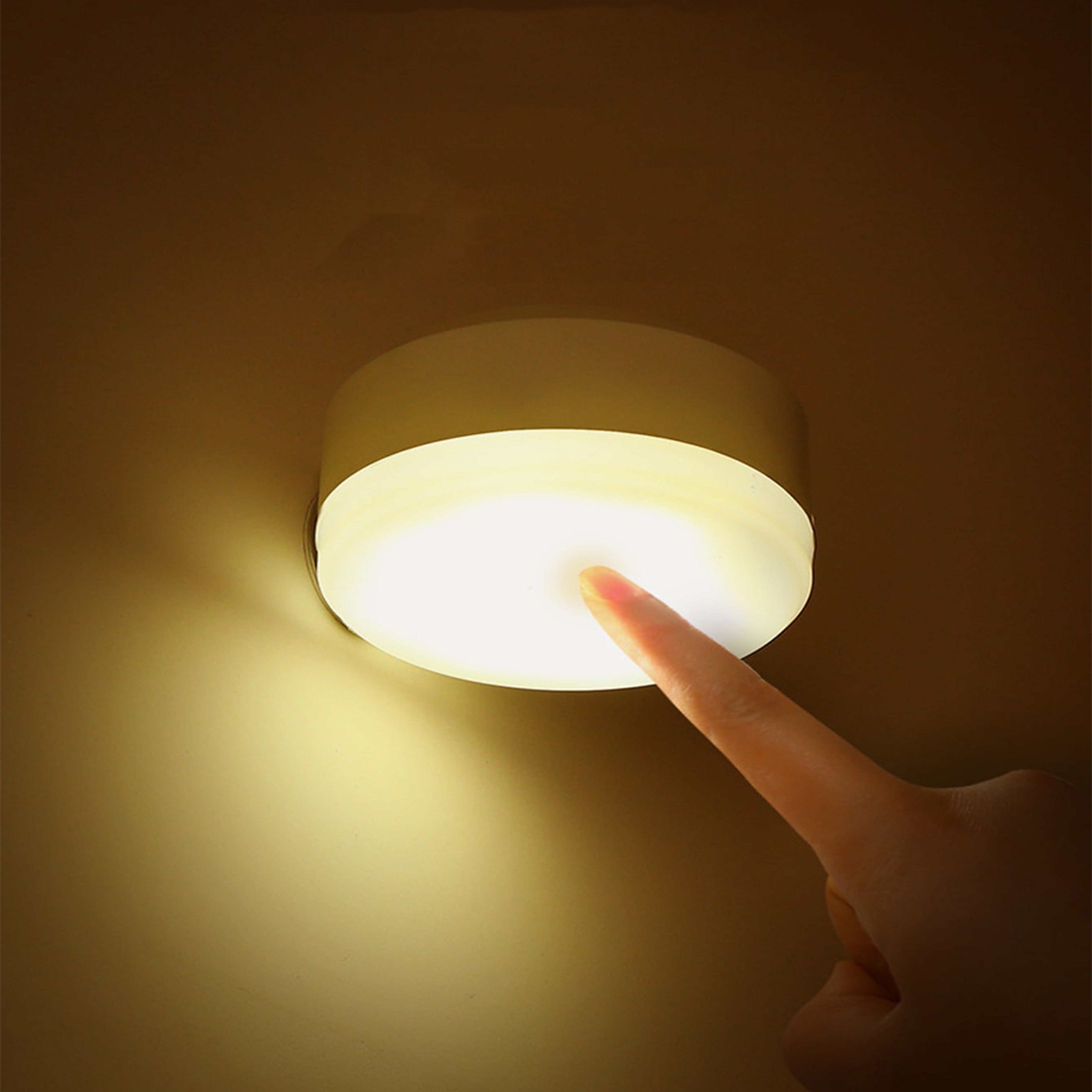 Glow Ease LED Night Light Battery Powered Bedside  Closet Lamp With Lighting Modes 0