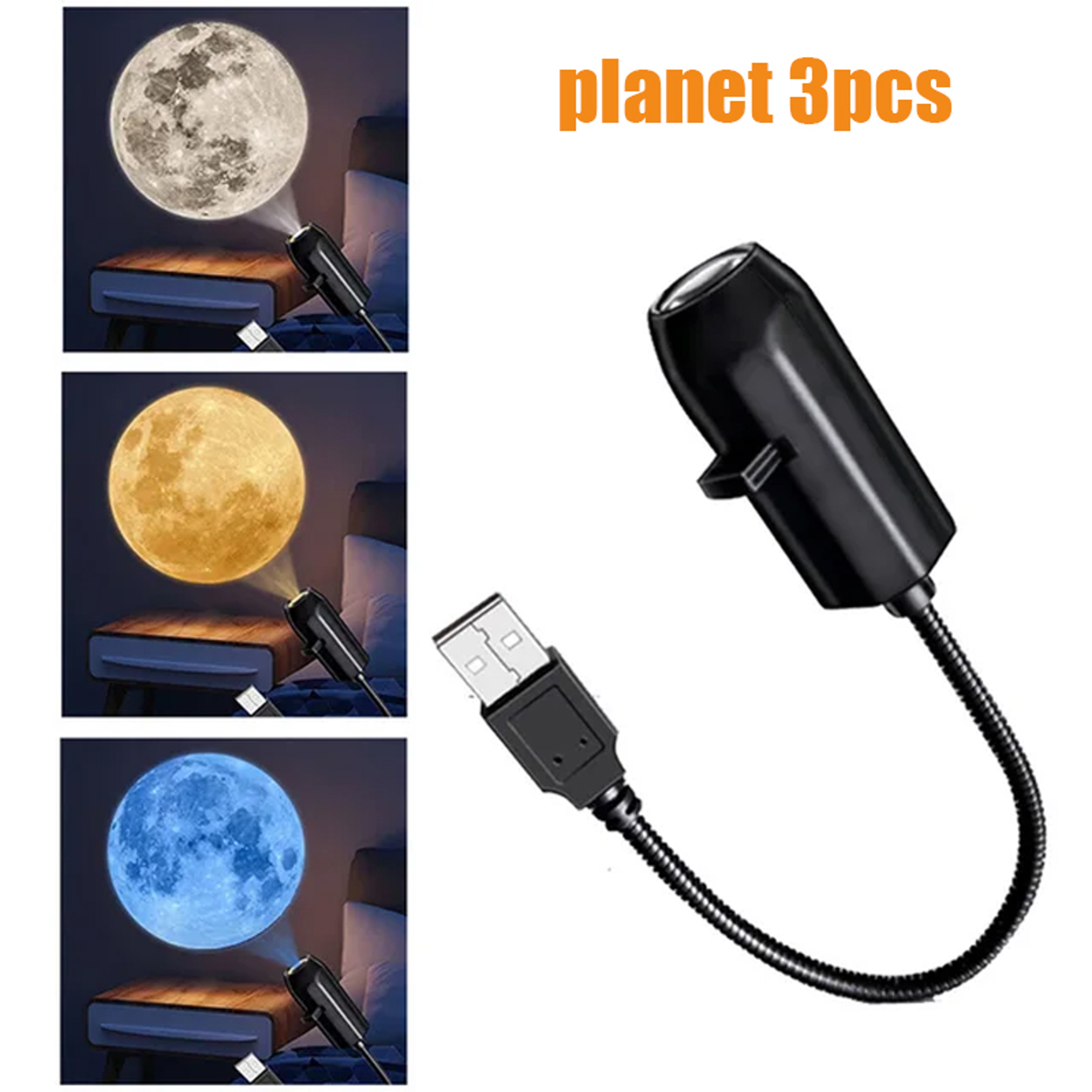 Celestial Glow Galaxy Projector Moon  Earth Starry Sky USB Night Light 5