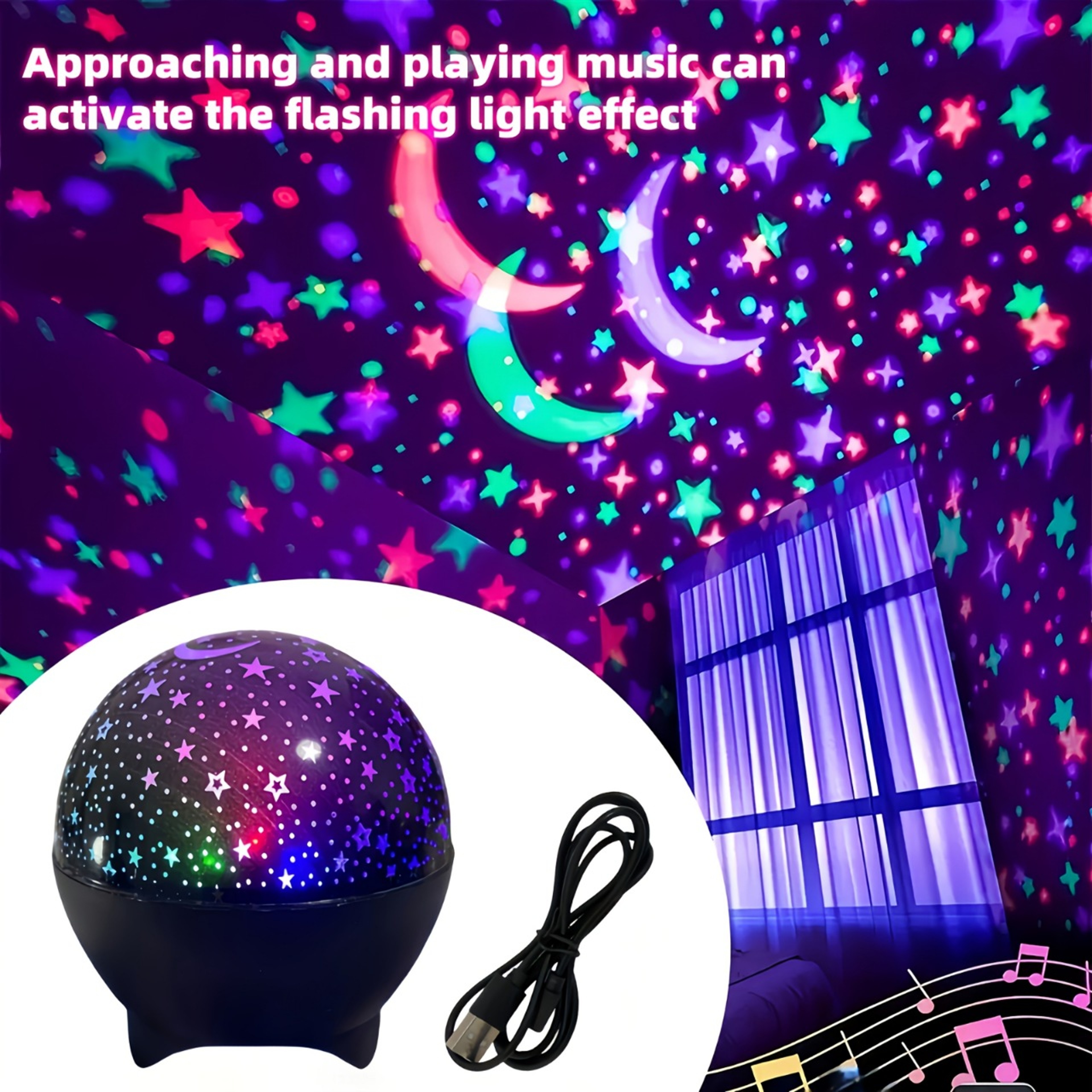 Galaxy Projector Star Projector Moon Projector Light with Color Modes for Kids Bedroom & Party Decor – view 2