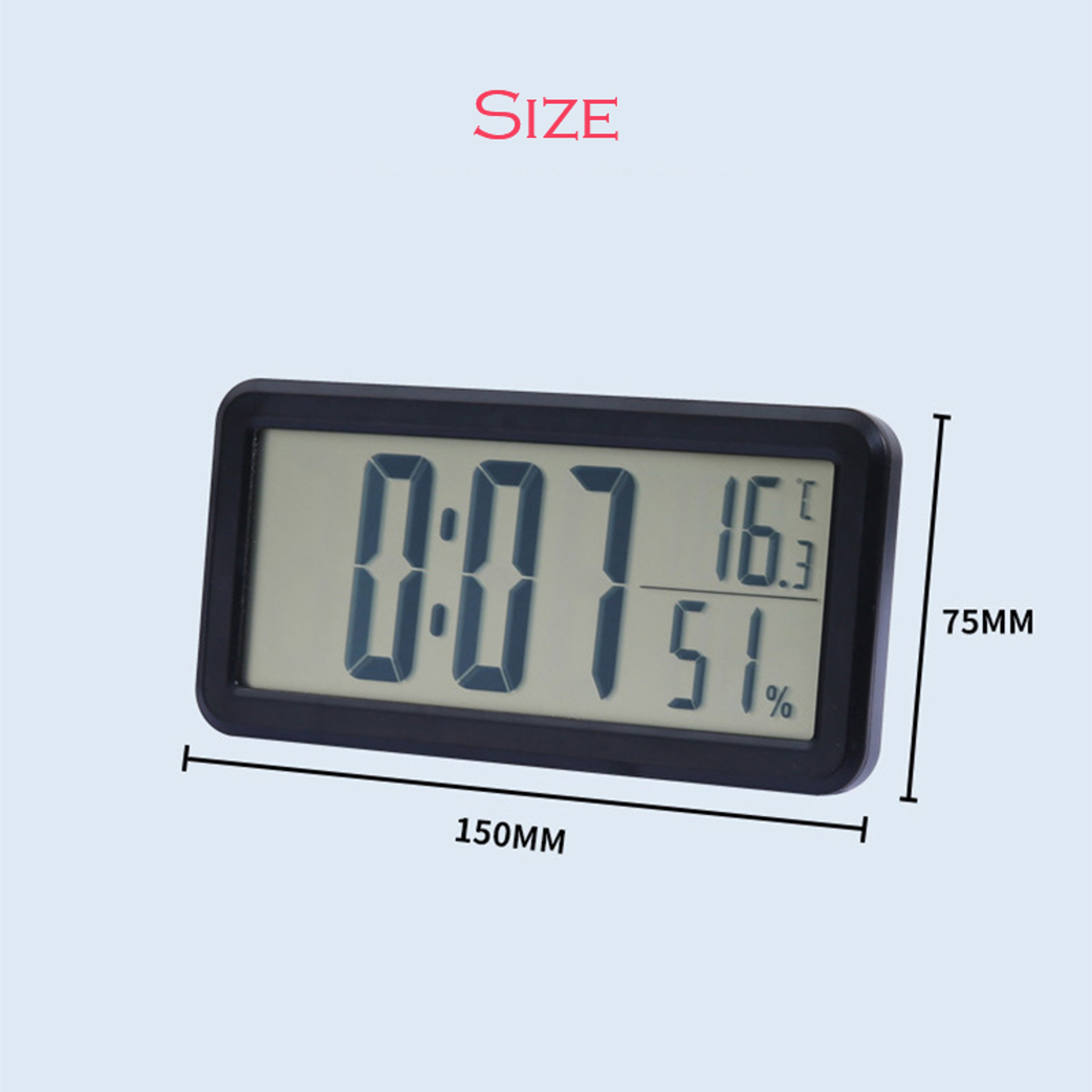 Lumi Slim Digital Alarm Clock With Large LED Display Powered Modern Desk Clock 5