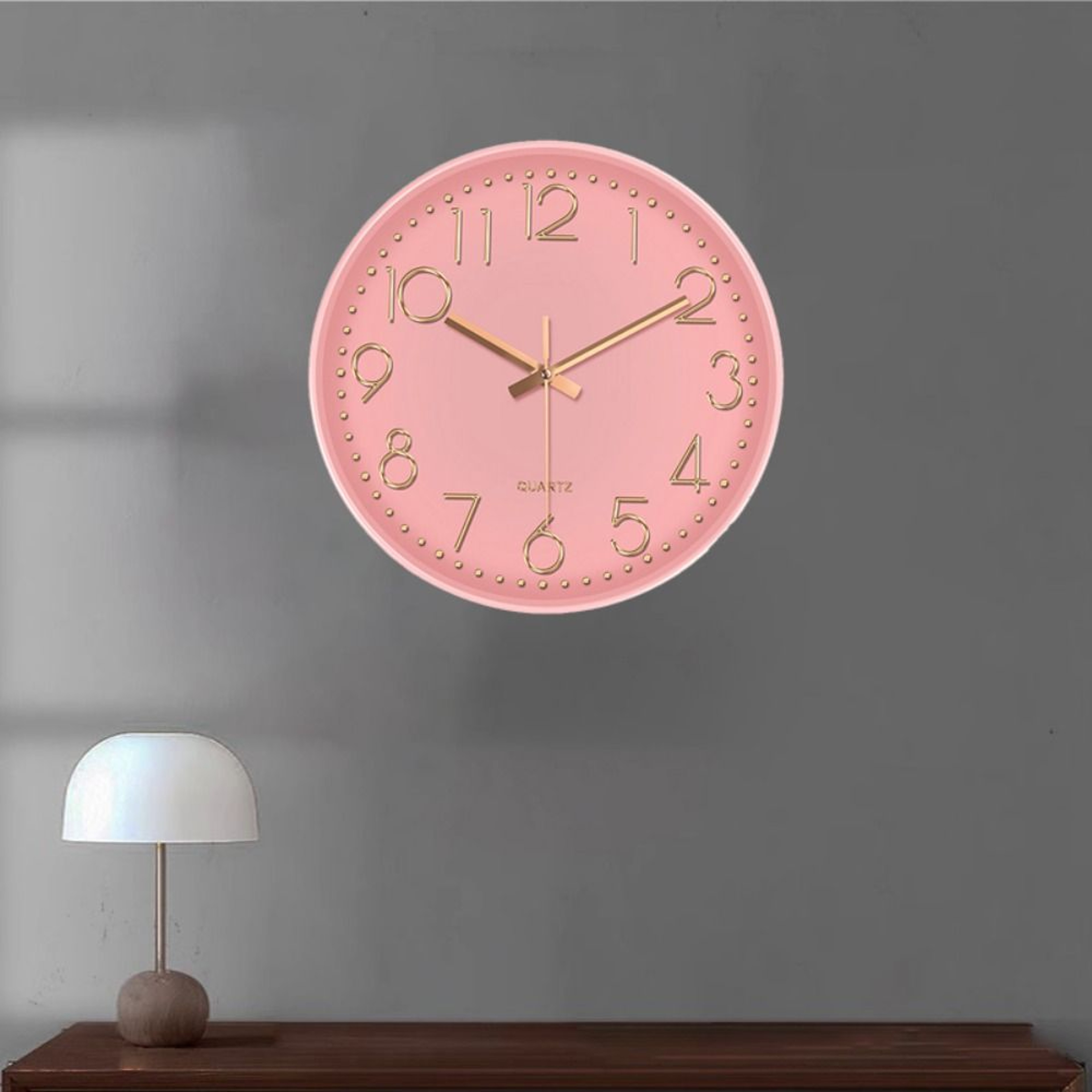 Modern Silent Wall Clock Operated Non Ticking Clock with Numbers – view 5
