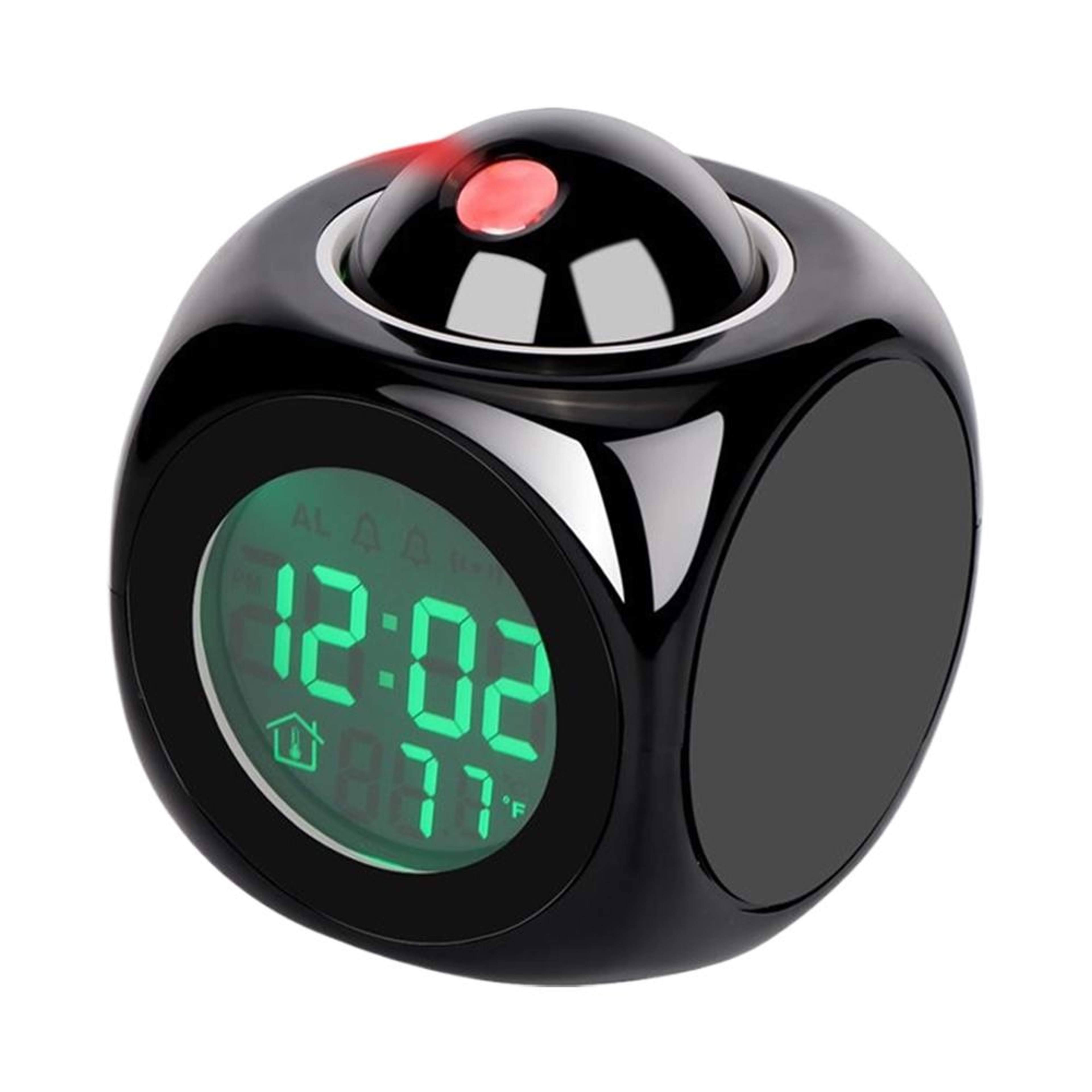 Smart Projection Alarm Clock With Voice Time Temperature Display  Snooze 7