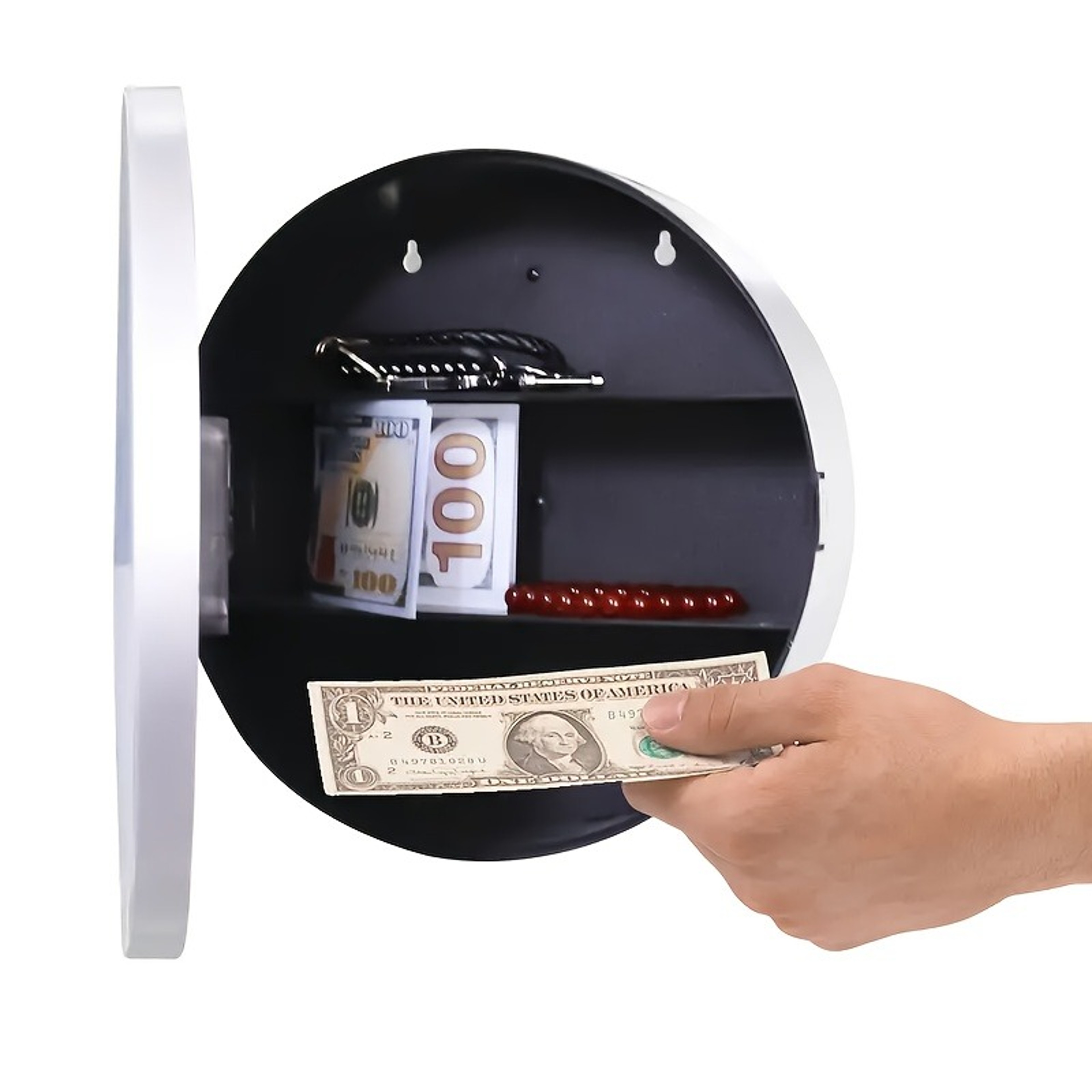 Hidden Wall Safe Vintage Clock Safe Secret Storage Box for Cash, Jewelry & Valuables – view 5
