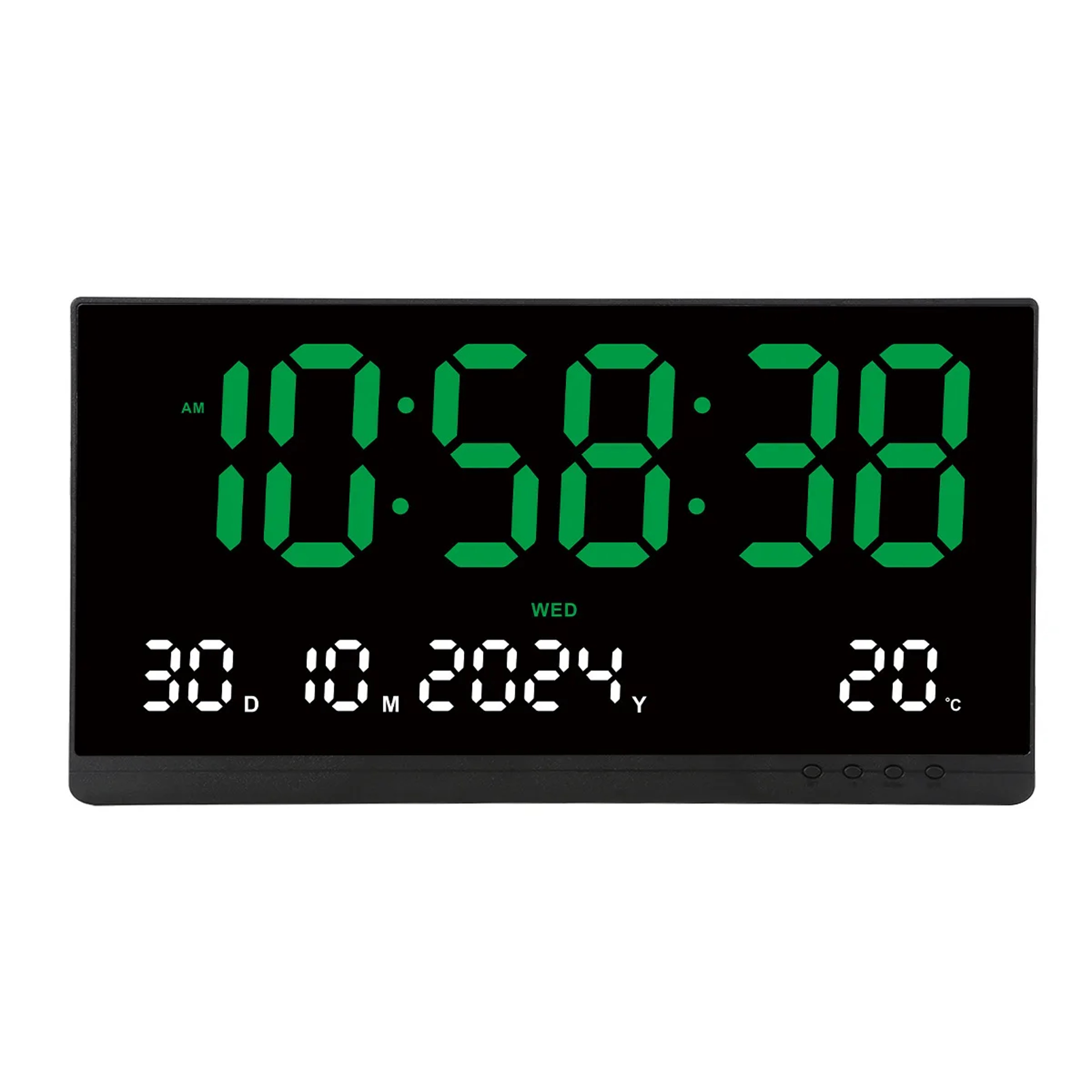 Large Digital Wall Clock With Calendar Temperature  USB Powered LED Display 5
