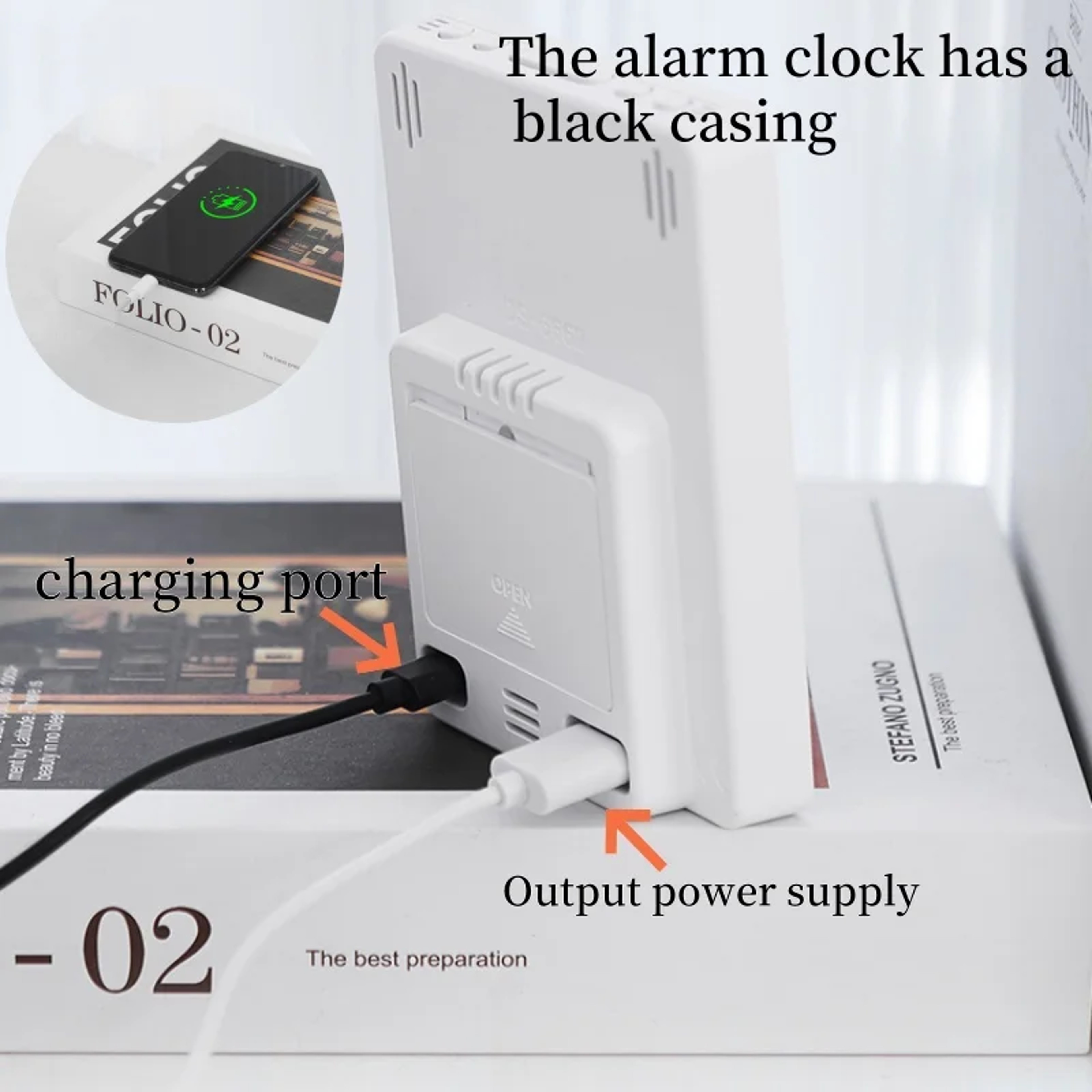 Smart LED Digital Alarm Clock With Temperature  Humidity Display For Desk Or Wall 3