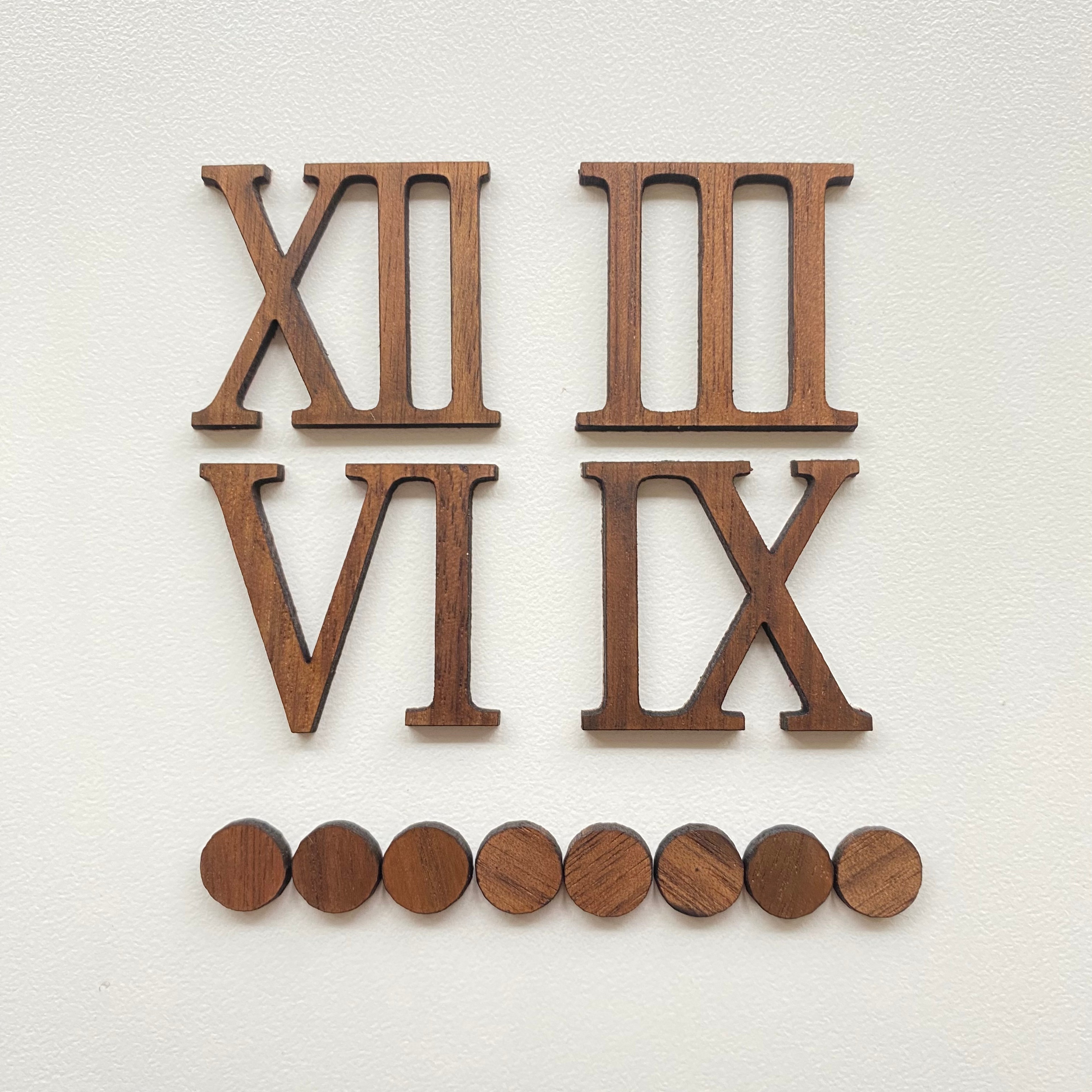 Custom Wooden Clock Numbers Kit With Self Adhesive Arabic  Roman DIY Wall Clock Numerals 6