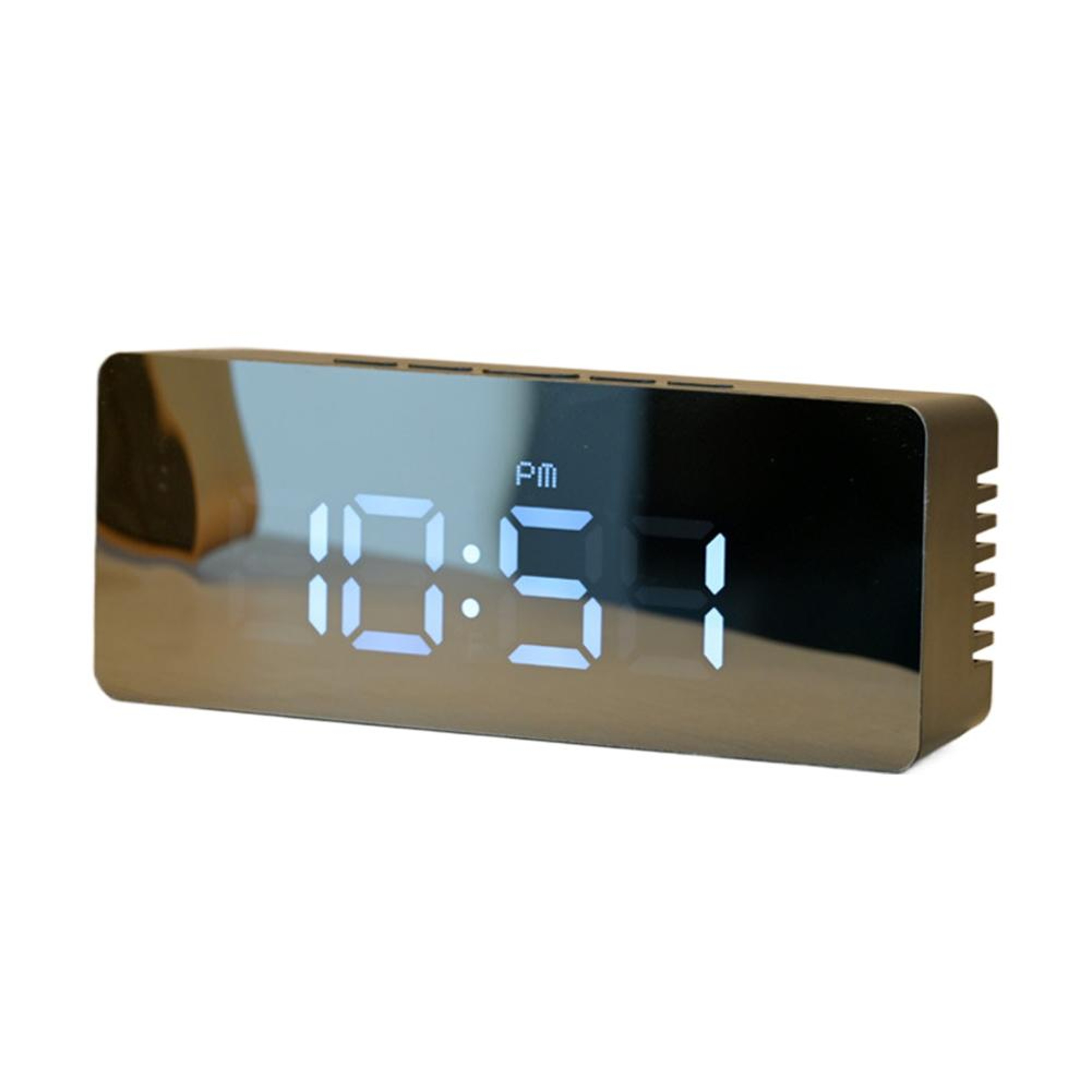 Lumi Mirror Digital Alarm Clock With Large LED Display Adjustable Brightness  Snooze For Bedroom De 8