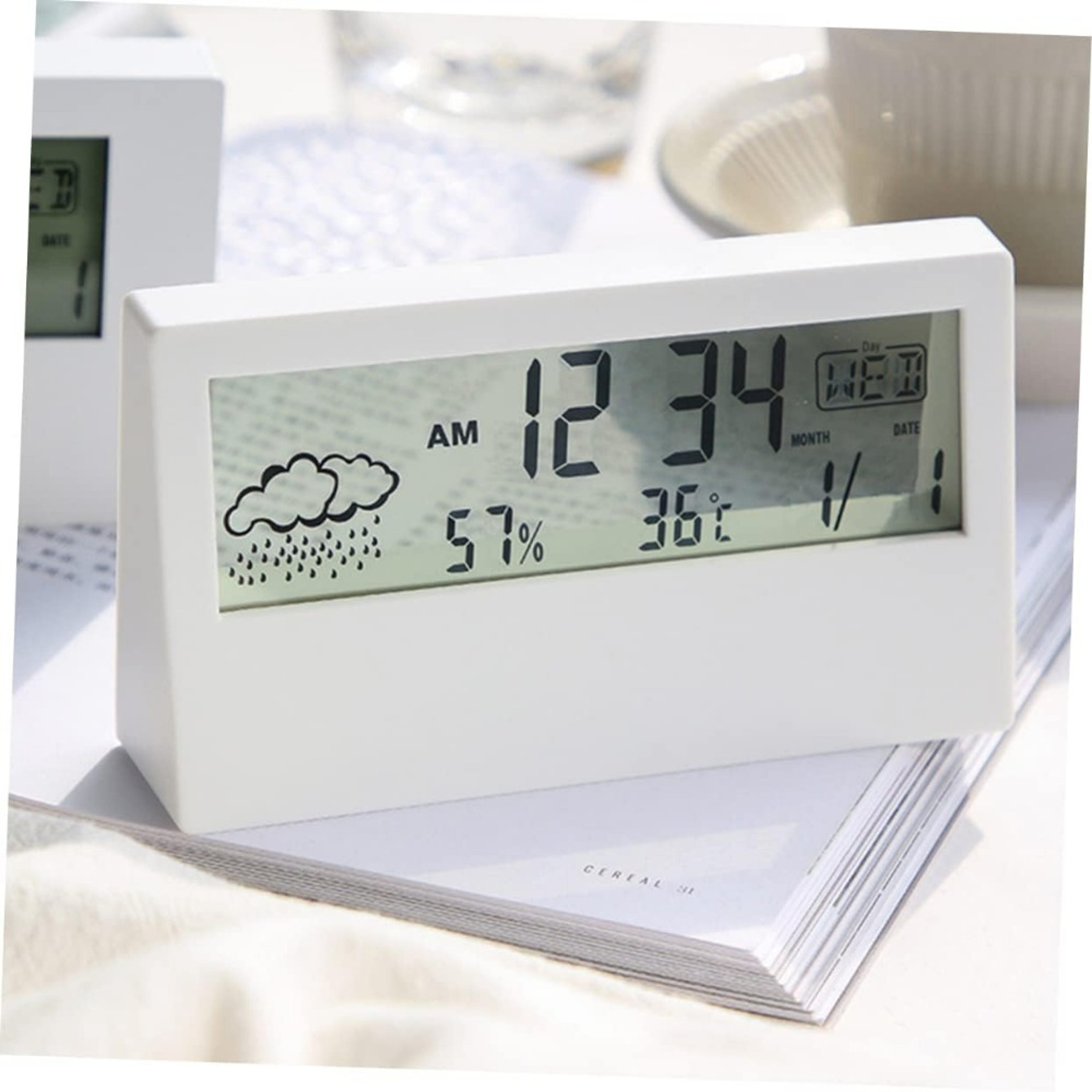 Smart Indoor Thermometer  Digital Hygrometer Clock With Temperature And Humidity Monitor 6